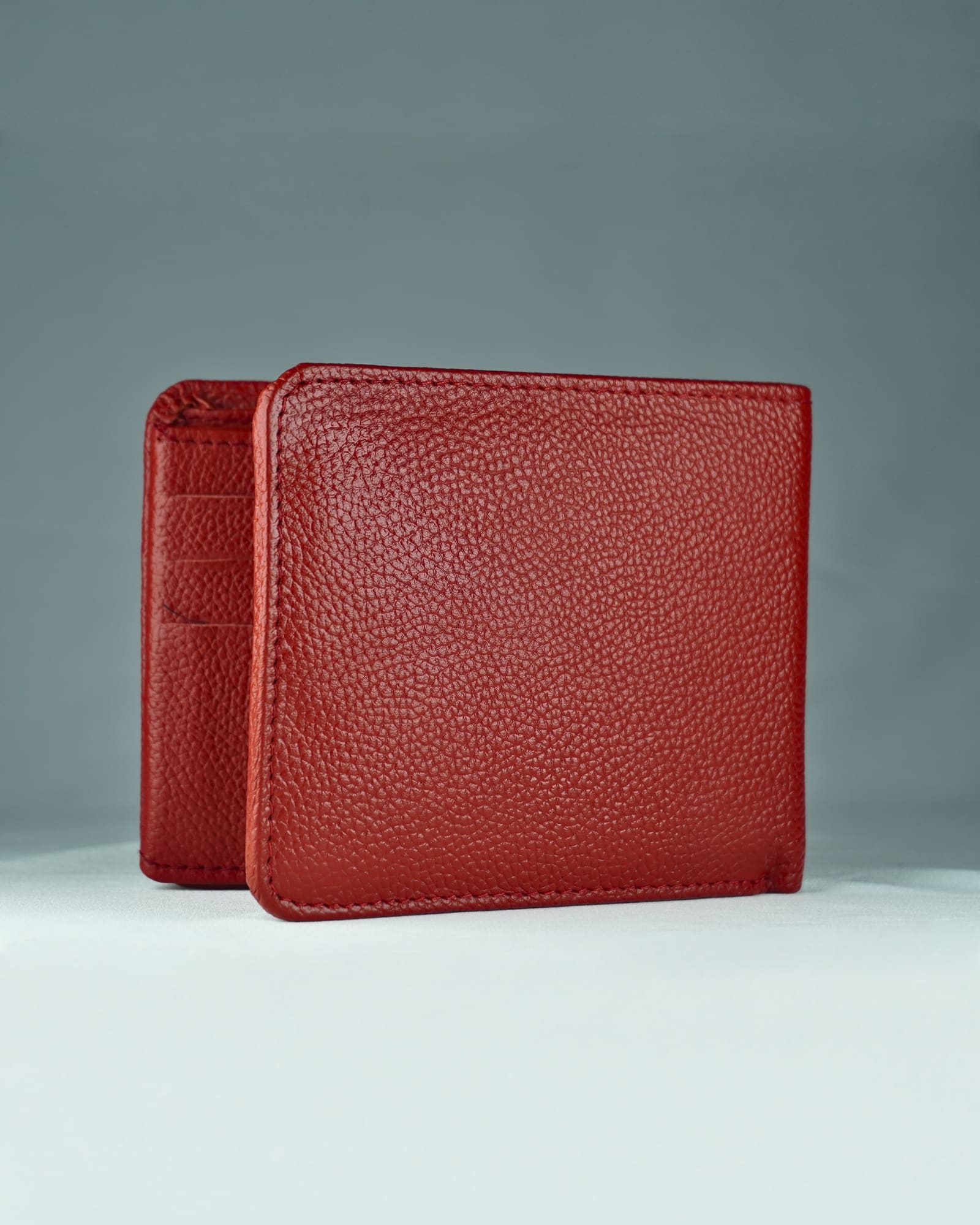 Redburry Men’s Original Leather Wallet (Red) - Image 5
