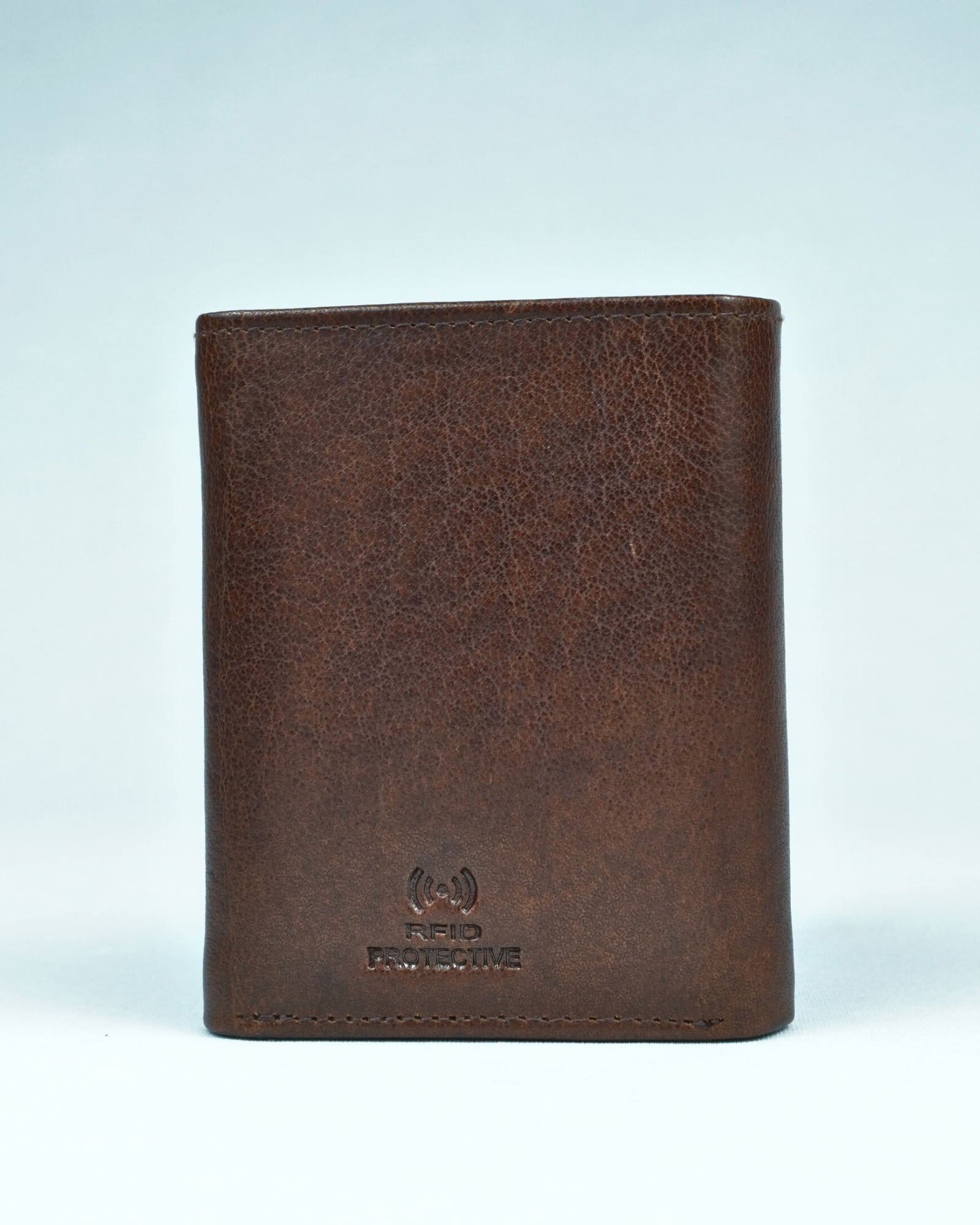 Britian - Men’s Original Leather Tri-Fold Wallet - Dark Brown - Image 7