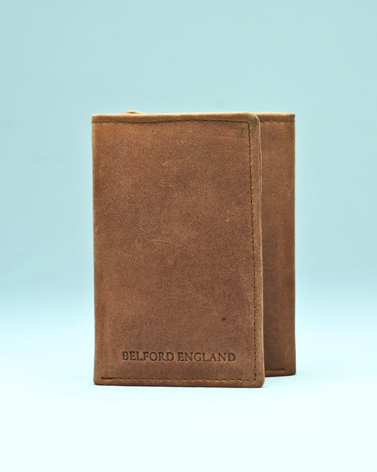 Donchester Men’s Original Leather Tri-Fold Wallet (Vintage Tan) - Image 2