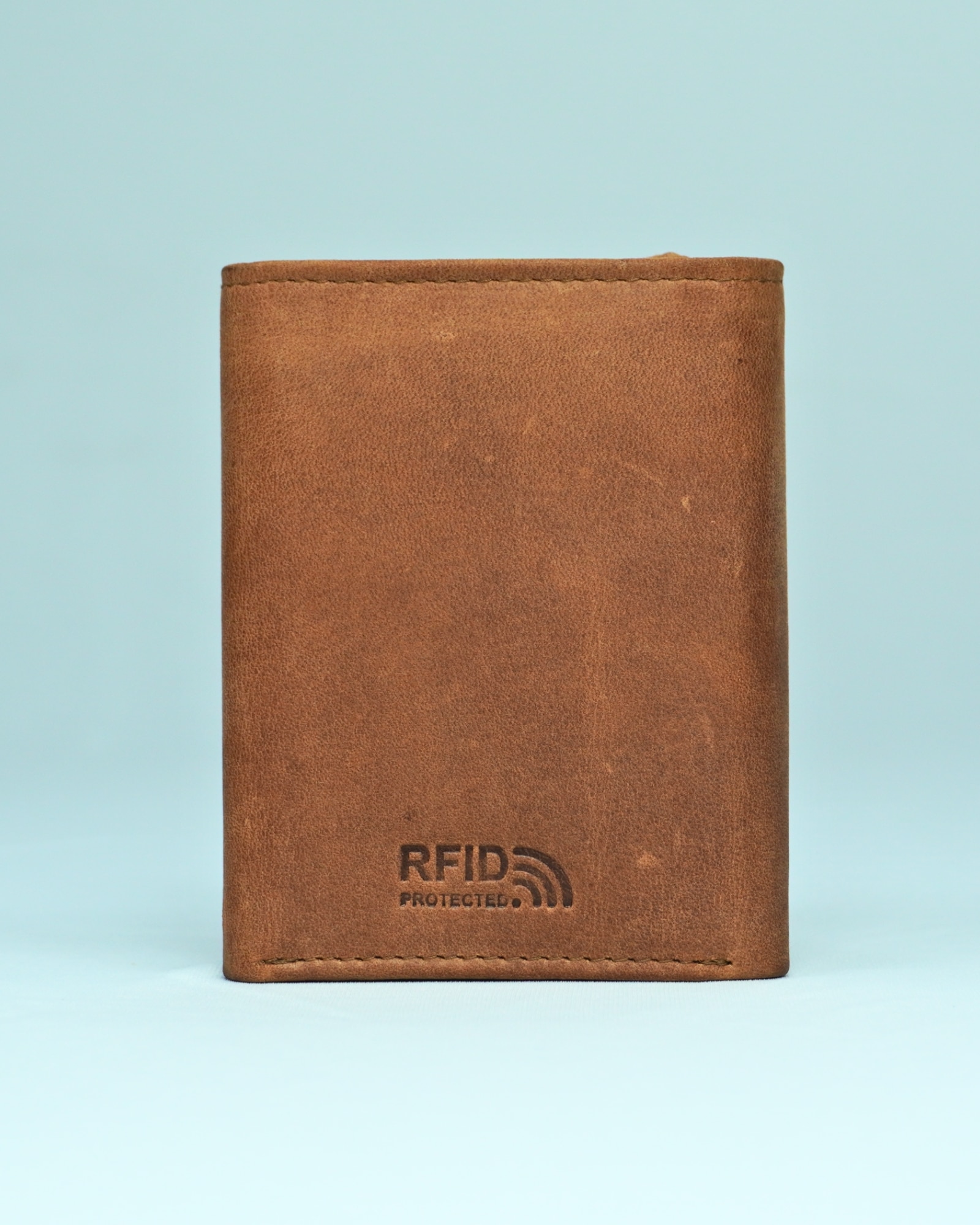 Donchester Men’s Original Leather Tri-Fold Wallet (Vintage Tan) - Image 4