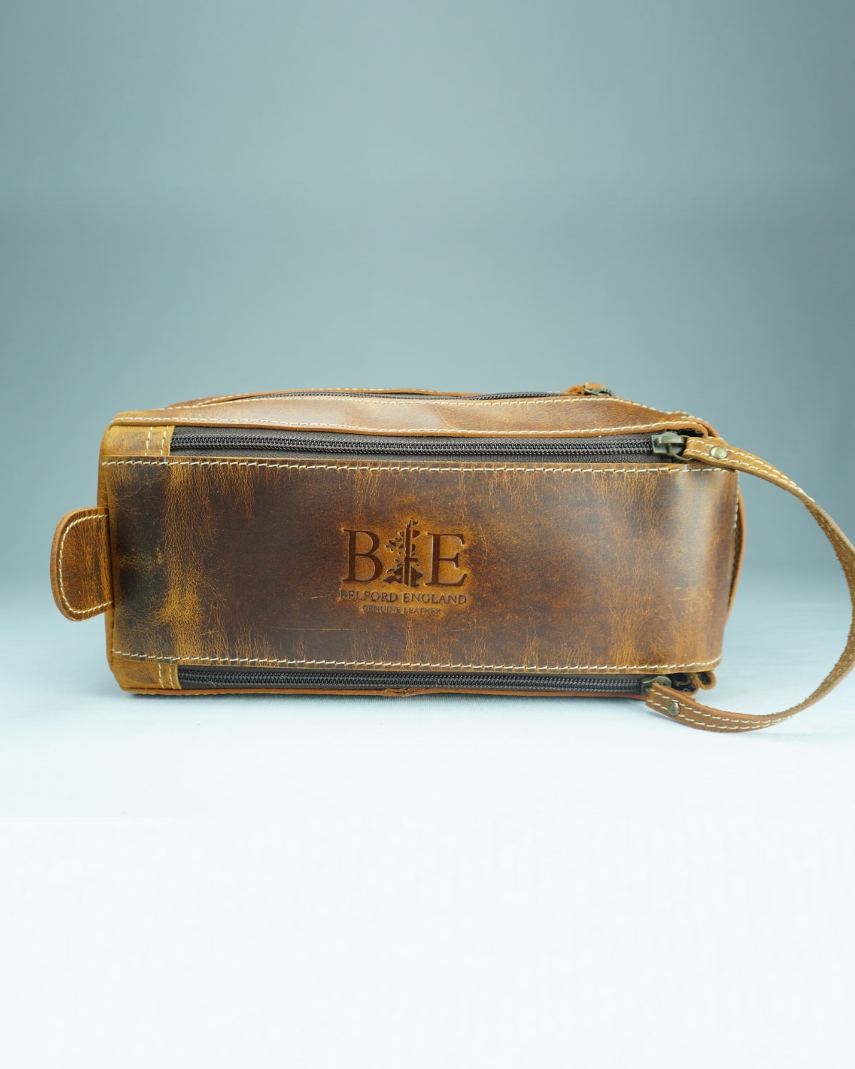 Bristol -  Original Leather Dopp Kit (Rustic Brown) - Image 2