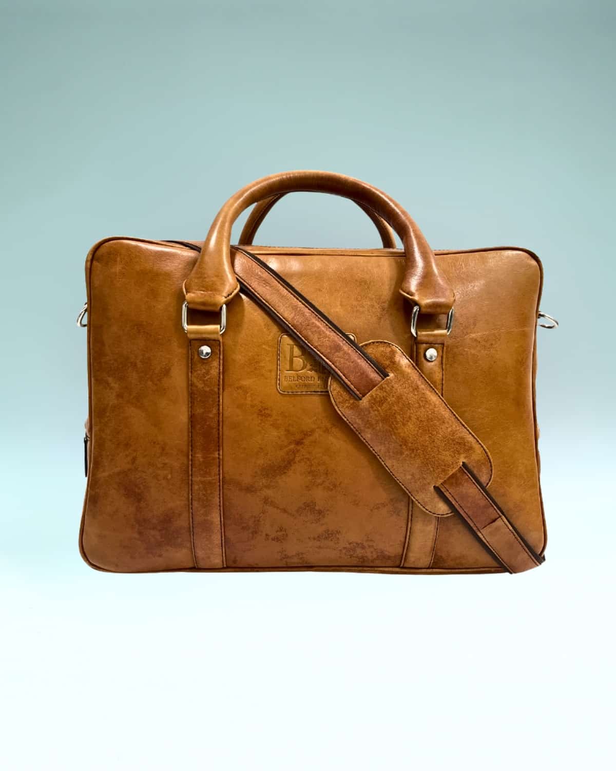 Executive Men's Original Leather Briefcase (Brown)