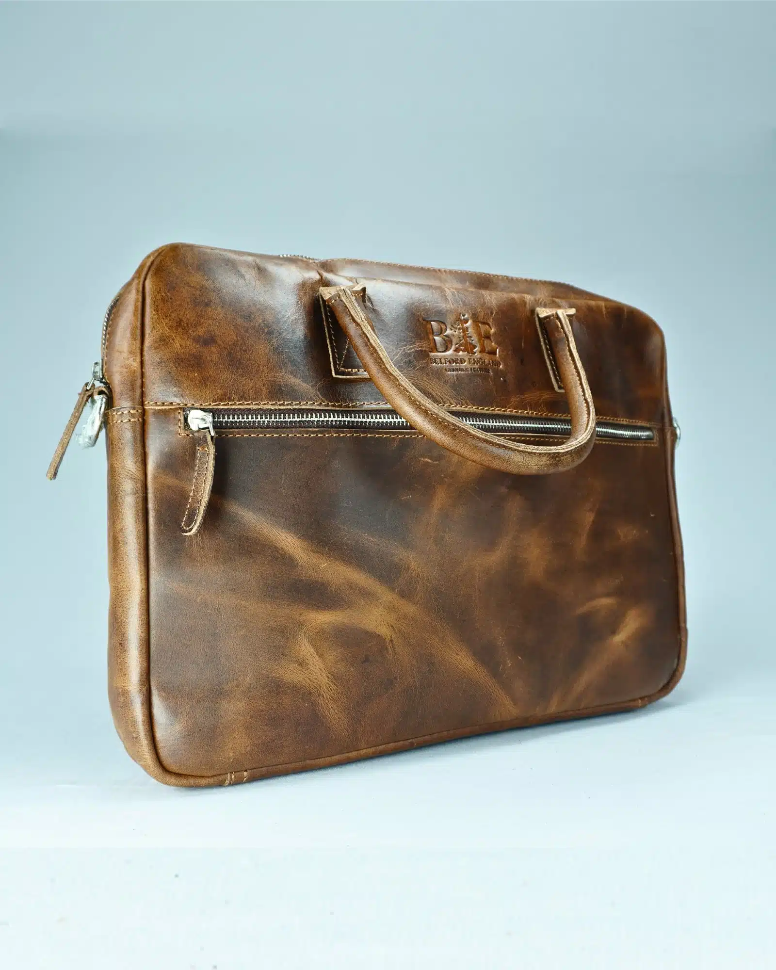 Executive Men's Original Leather Laptop Bag (Vintage Brown)