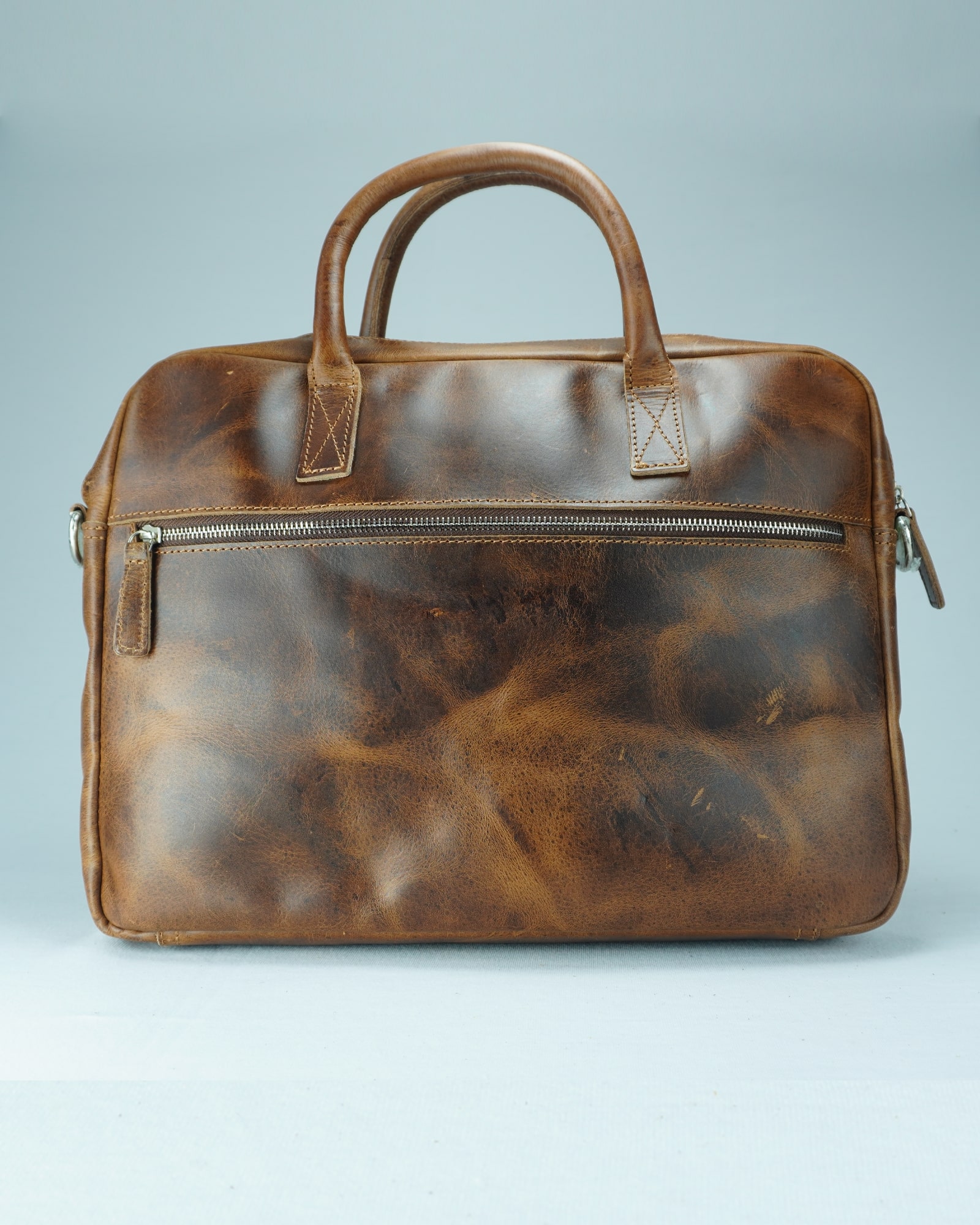Executive Men's Original Leather Laptop Bag (Vintage Brown) - Image 3