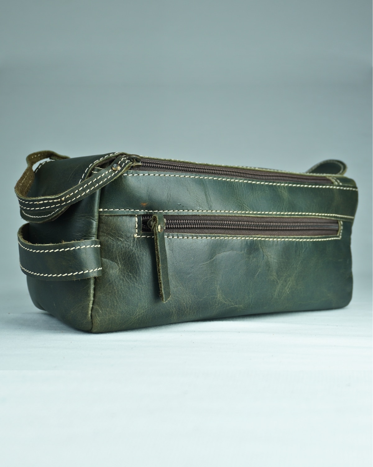 Granay - Original Leather Dopp Kit (Green) - Image 3