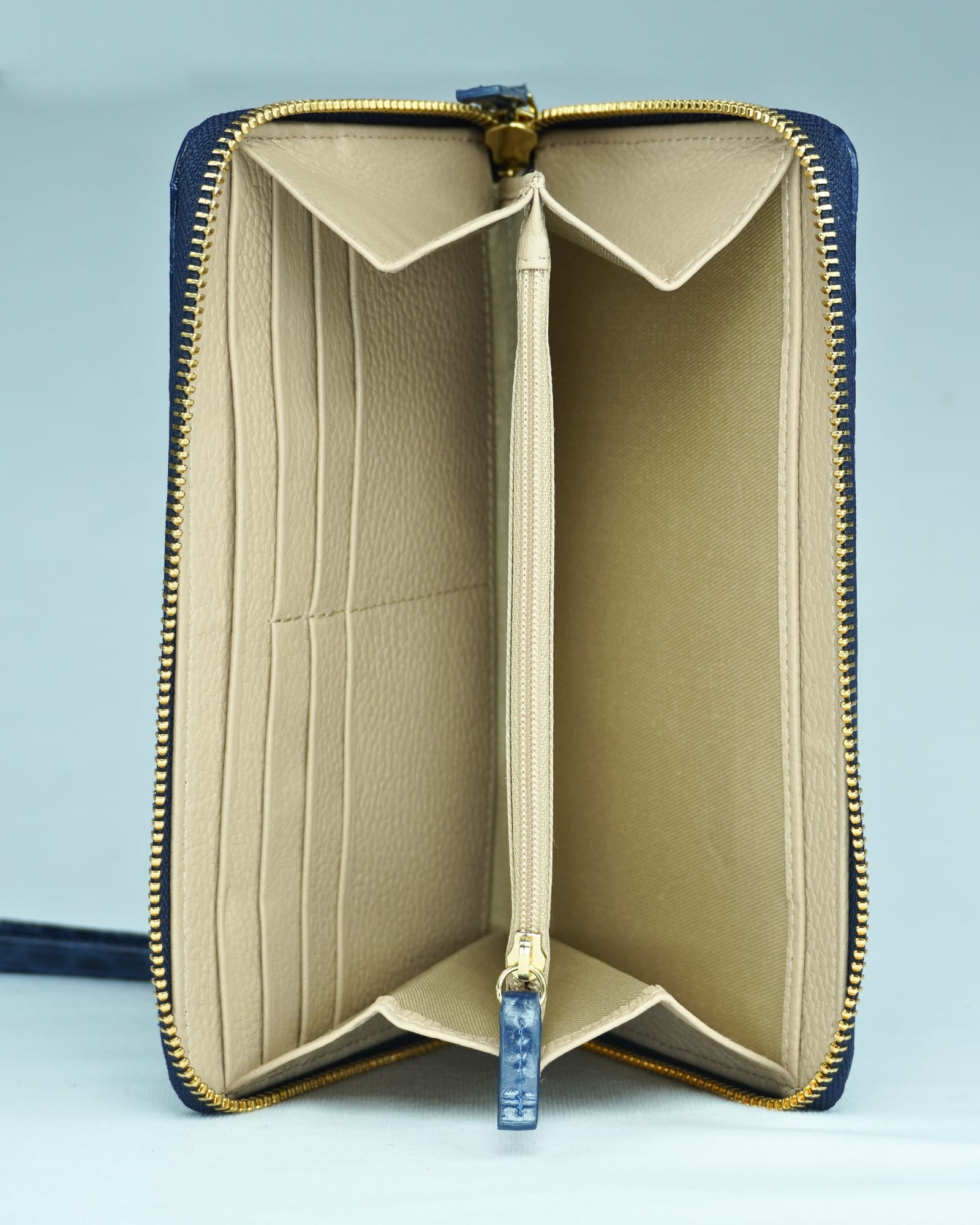 Mia - Women’s Original Leather Wallet (Premium Blue) - Image 4