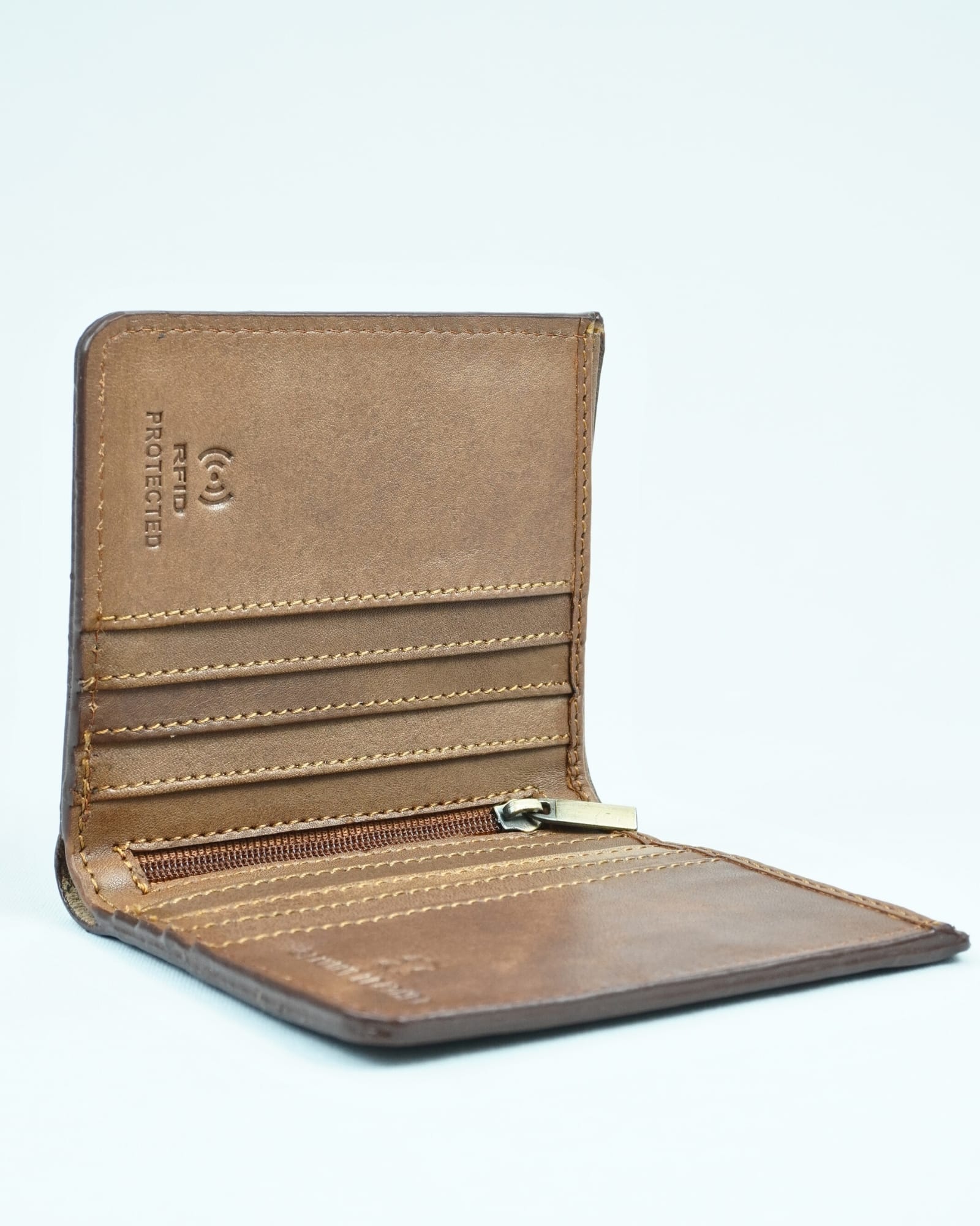 Aubrey - Men’s Original Leather Wallet (Tan) - Image 2