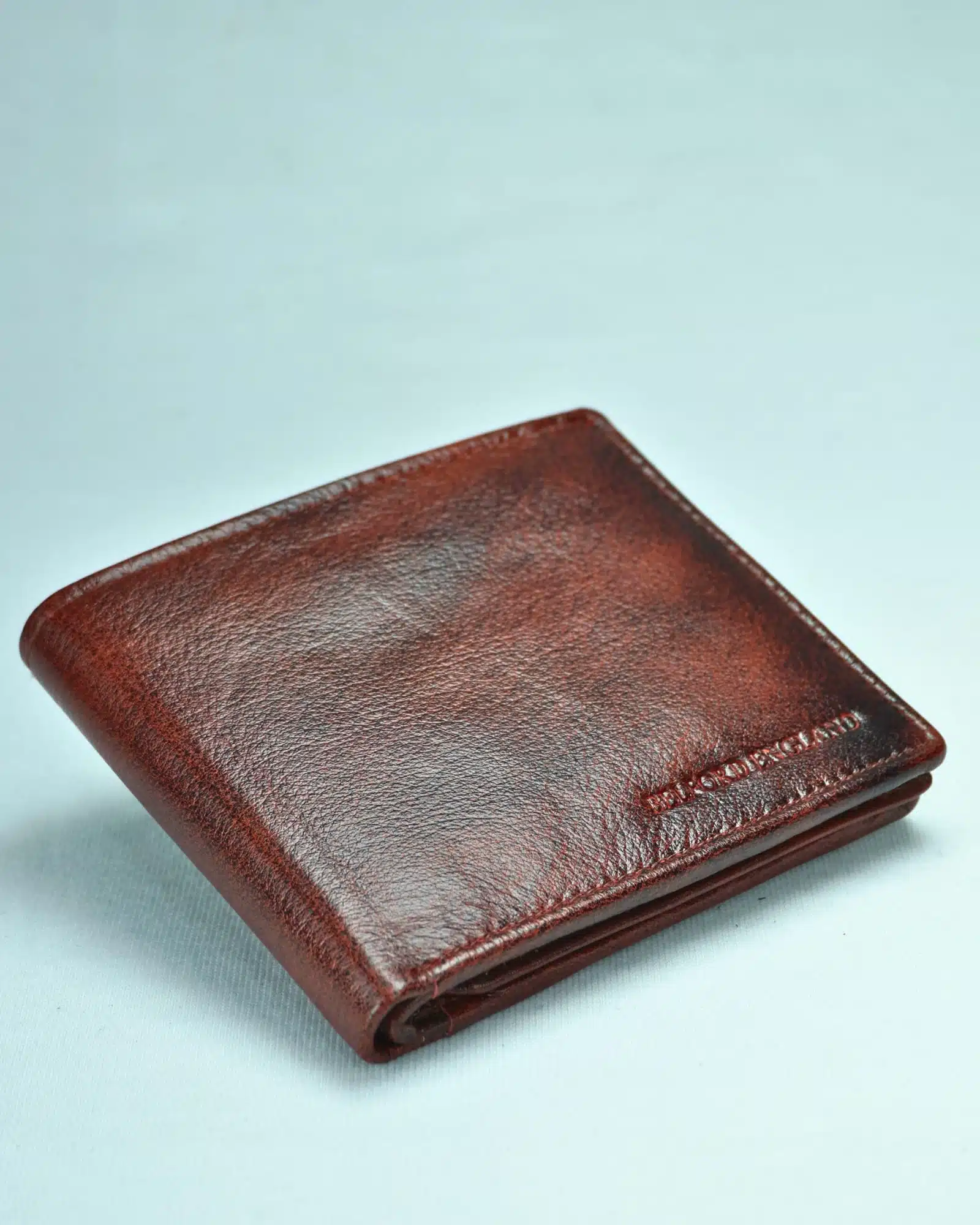 Chester - Men’s Original Leather Wallet (With 10 Card Slots) - Cherry Blend