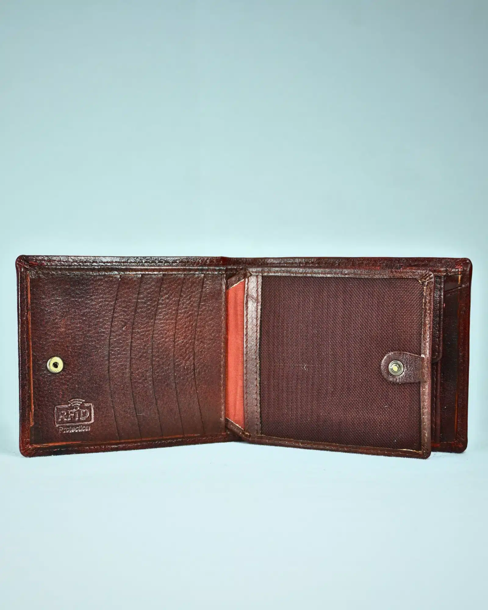Chester - Men’s Original Leather Wallet (With 10 Card Slots) - Cherry Blend - Image 4