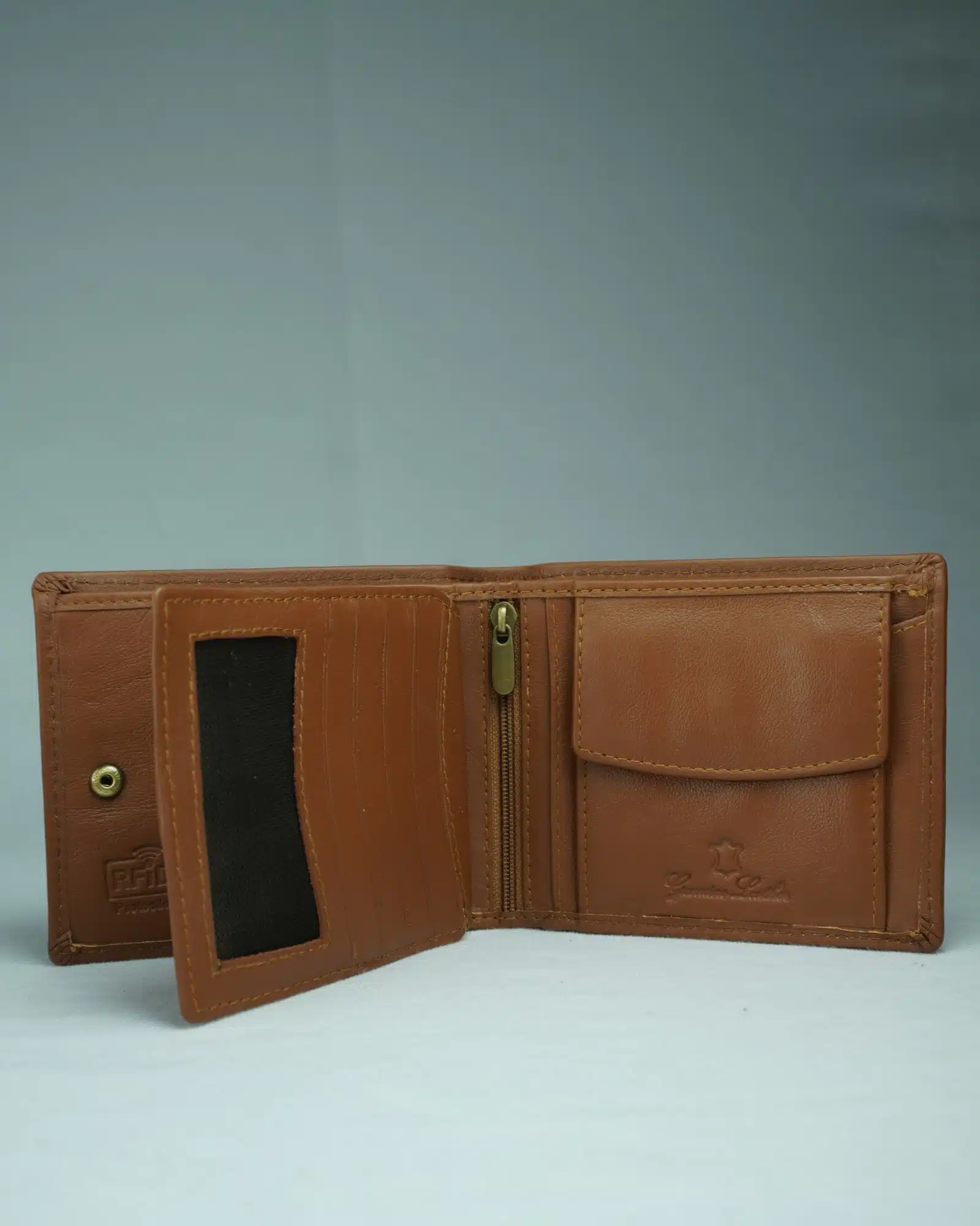 Chester - Men’s Original Leather Wallet (With 10 Card Slots) - Tan - Image 4