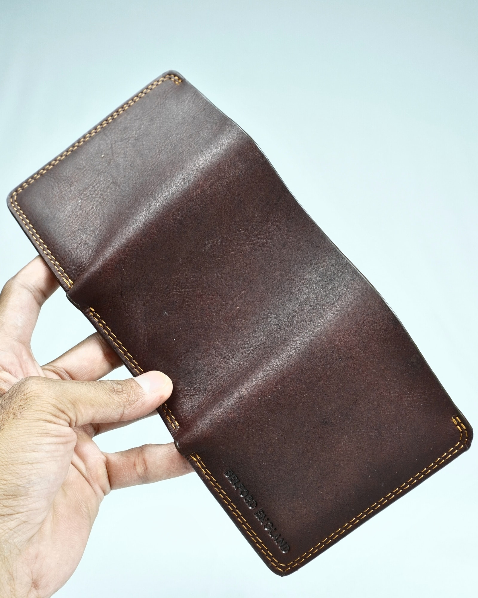Enfield - Men’s Original Leather Tri-Fold Wallet (Vintage Brown) - Image 4