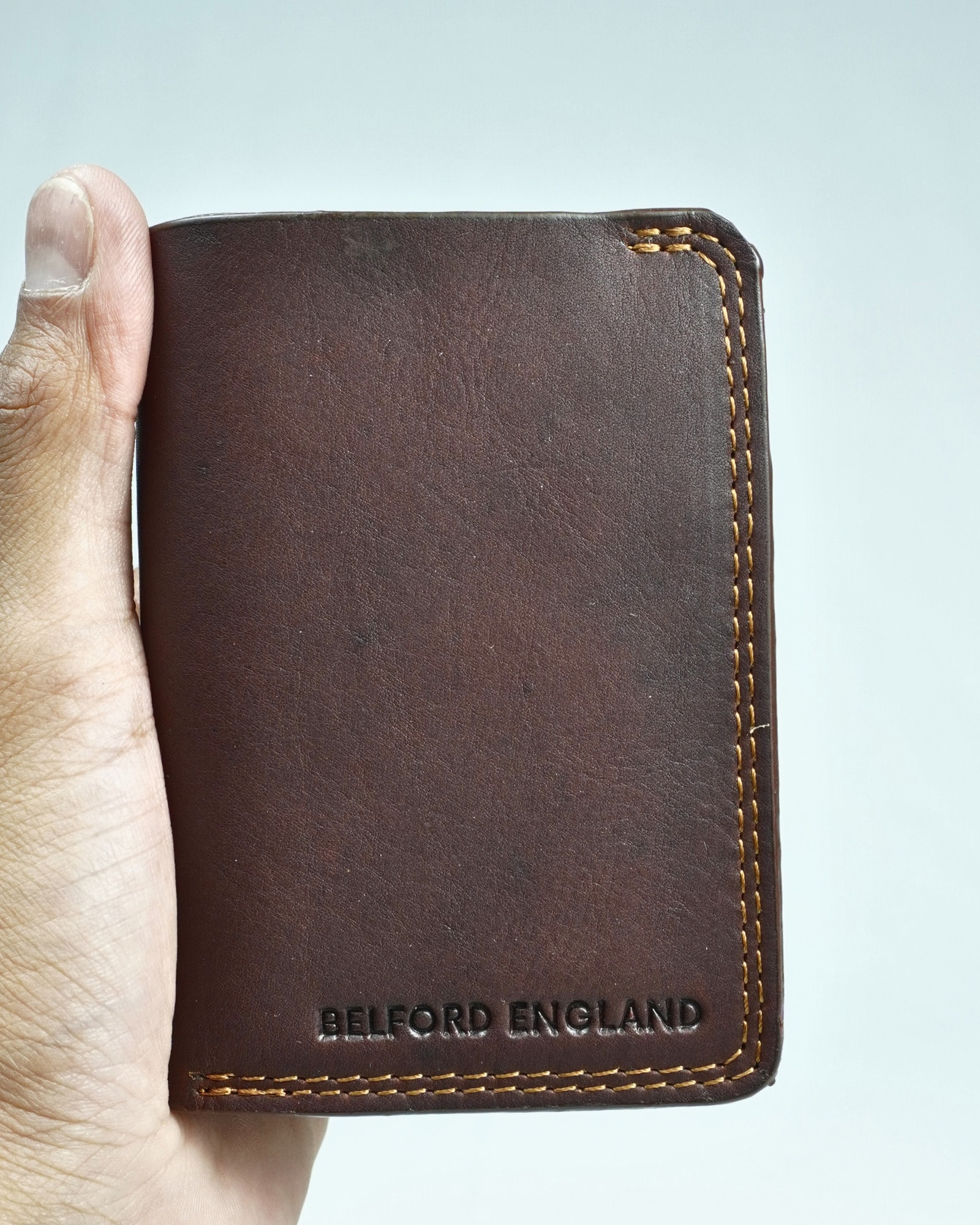 Enfield - Men’s Original Leather Tri-Fold Wallet (Vintage Brown) - Image 9