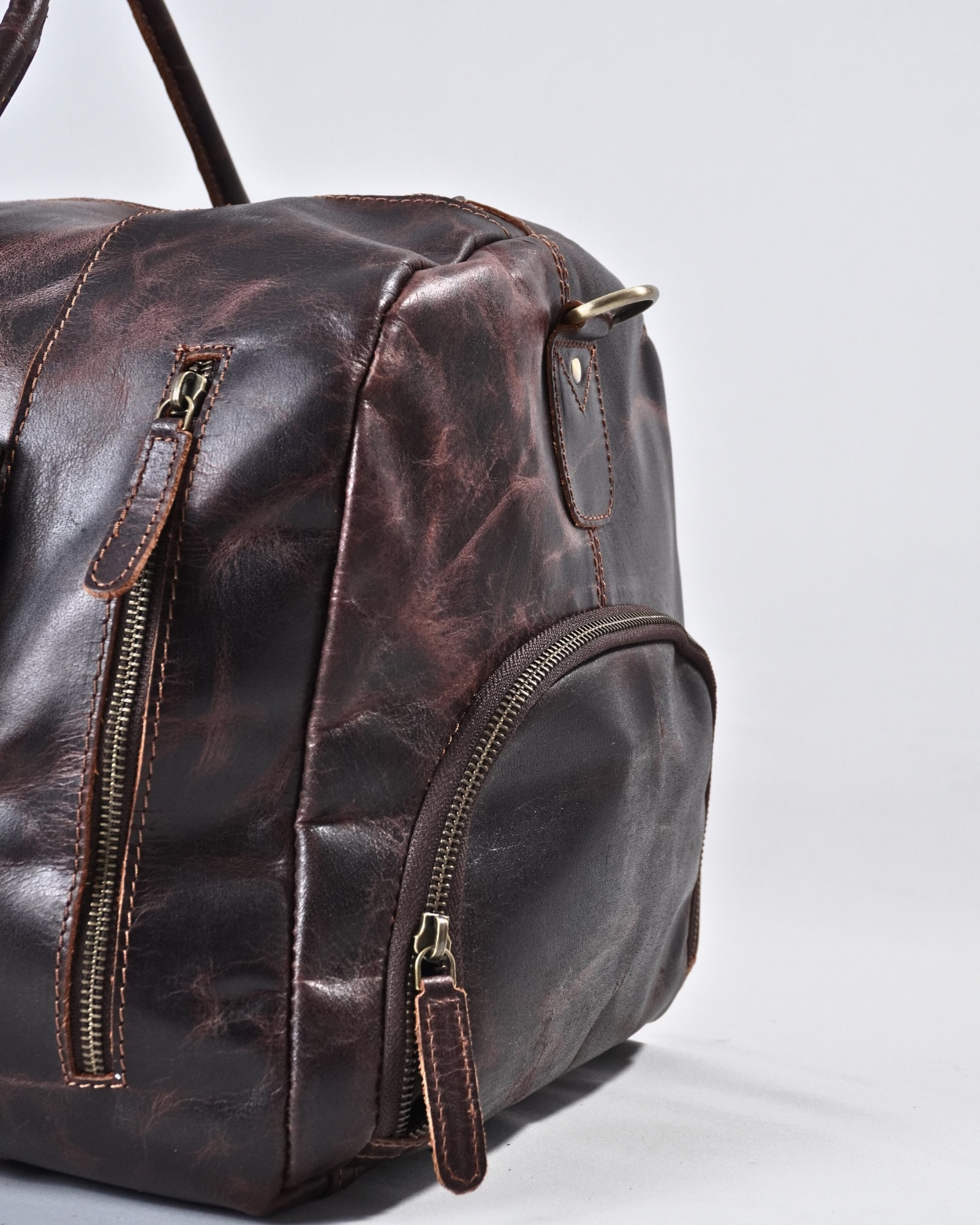The Heritage Original Leather Travel Bag  (Vintage Brown) - Image 6