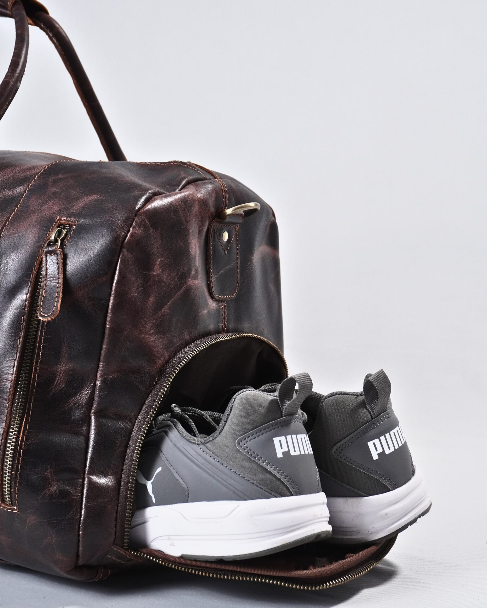 The Heritage Original Leather Travel Bag  (Vintage Brown) - Image 7