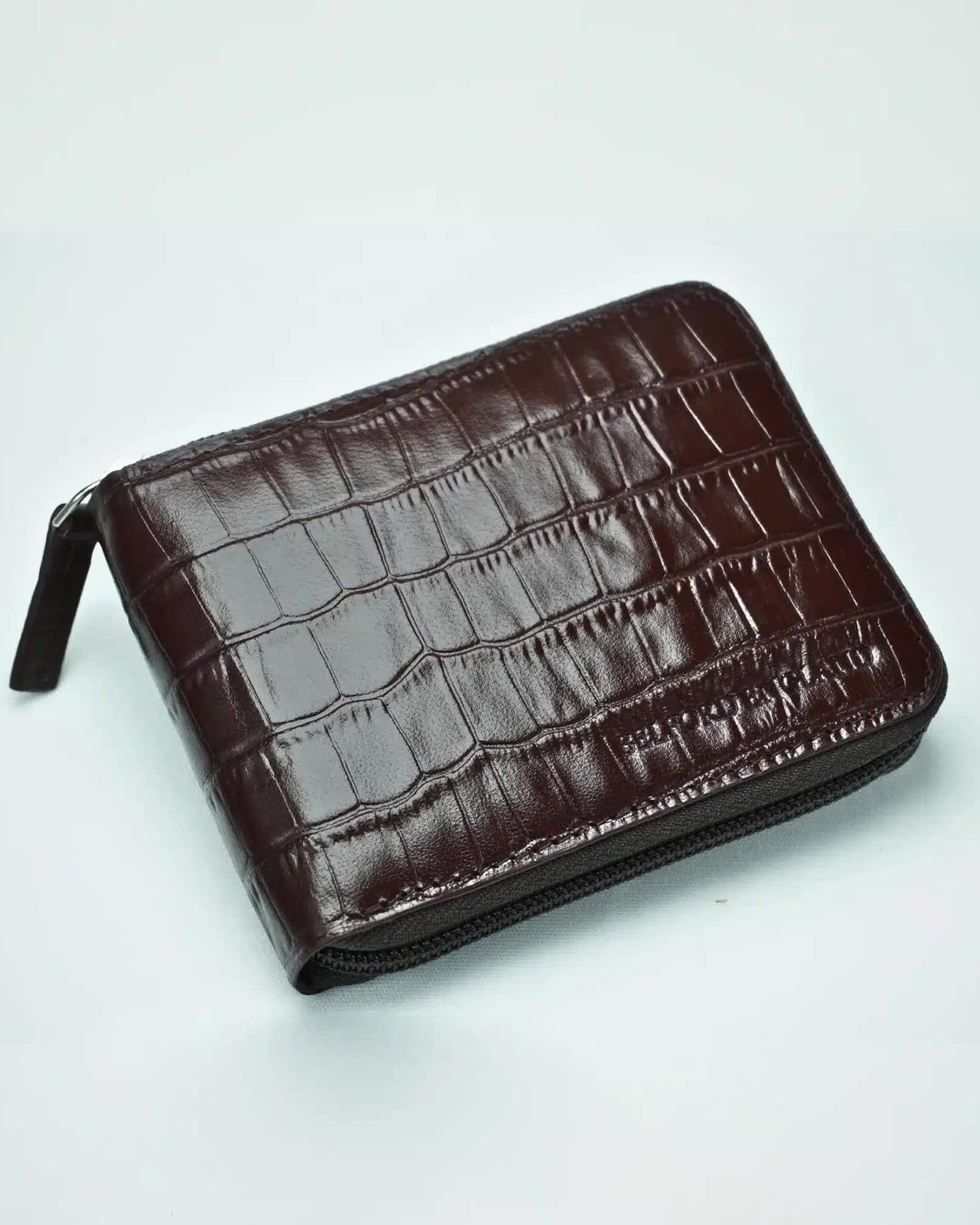 Luxury Series Men’s Original Leather Wallet (Cherry)