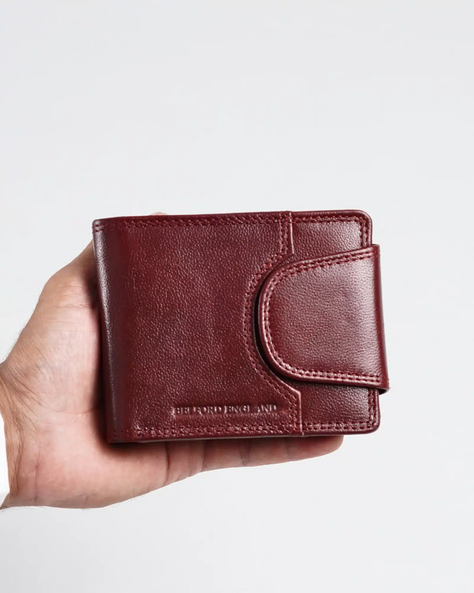 Derby - Men’s Original Leather Wallet (Brown & Cherry Blend) - Image 6