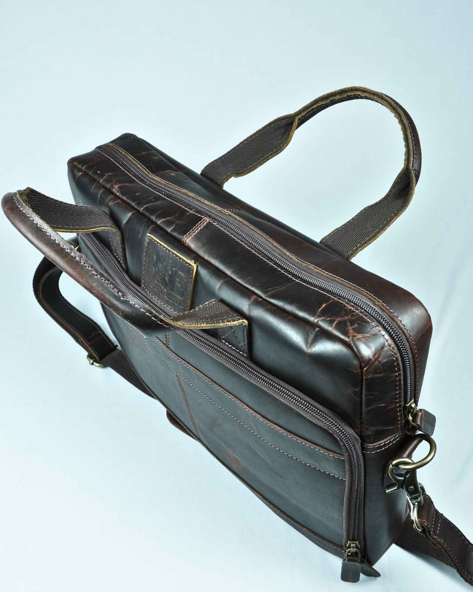 Vintage Series - 100% Original Leather (Laptop Bag) - Brown - Image 4