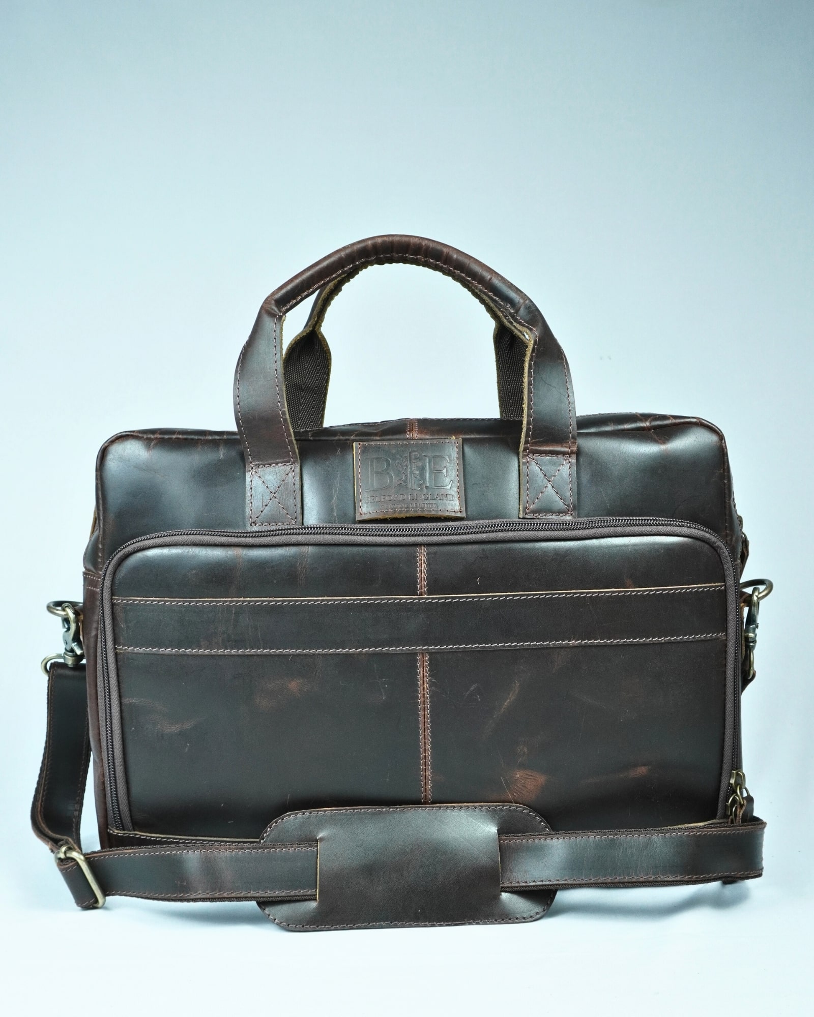 Vintage Series - 100% Original Leather (Laptop Bag) - Brown - Image 5