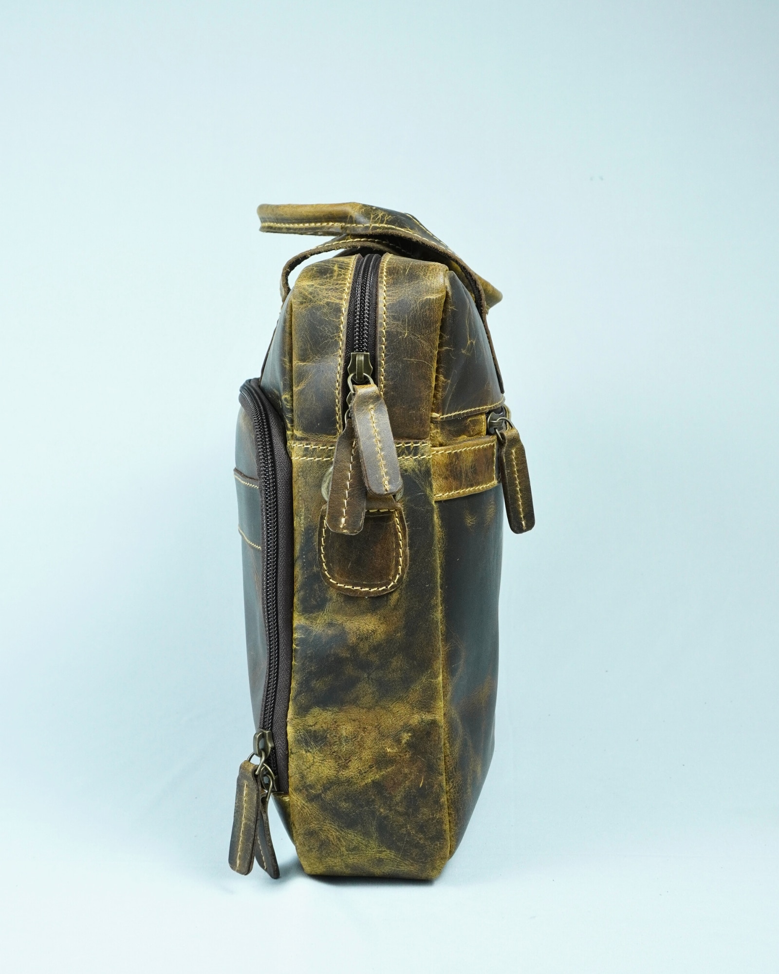 Vintage Series - 100% Original Leather (Laptop Bag) - Tan - Image 5