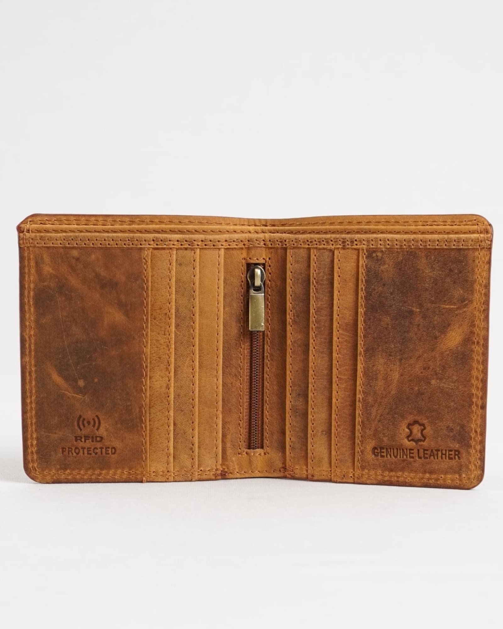 Aubrey - Men’s Original Leather Wallet (Rugged Tan) - Image 3