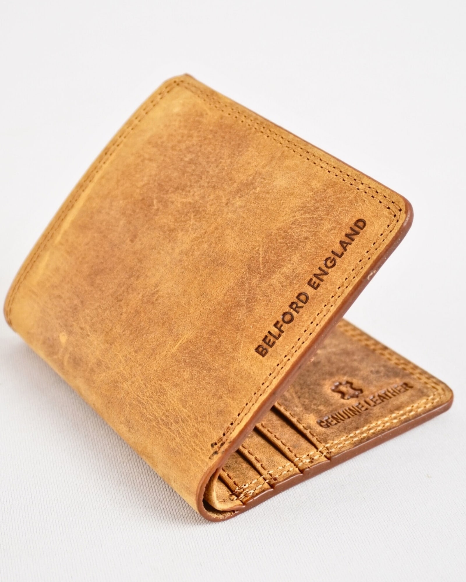 Aubrey - Men’s Original Leather Wallet (Rugged Tan) - Image 4