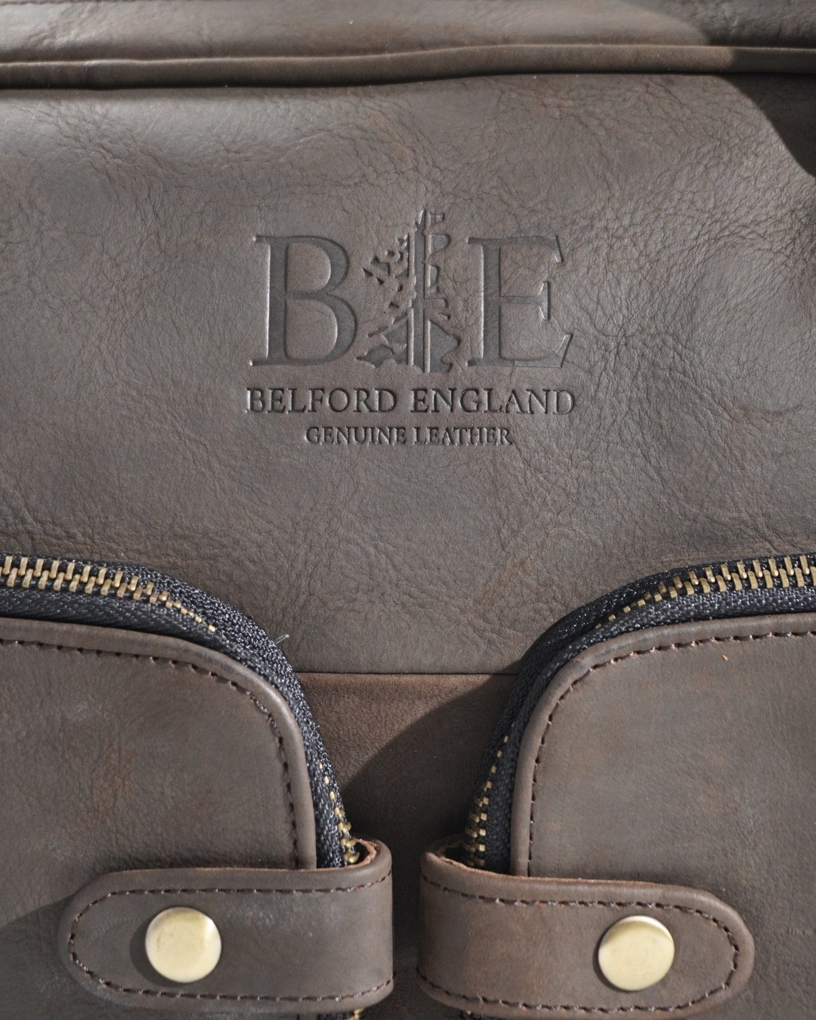 Crown Edition - Men's Executive 100% Original Leather Large Briefcase - Dark Brown - Image 7