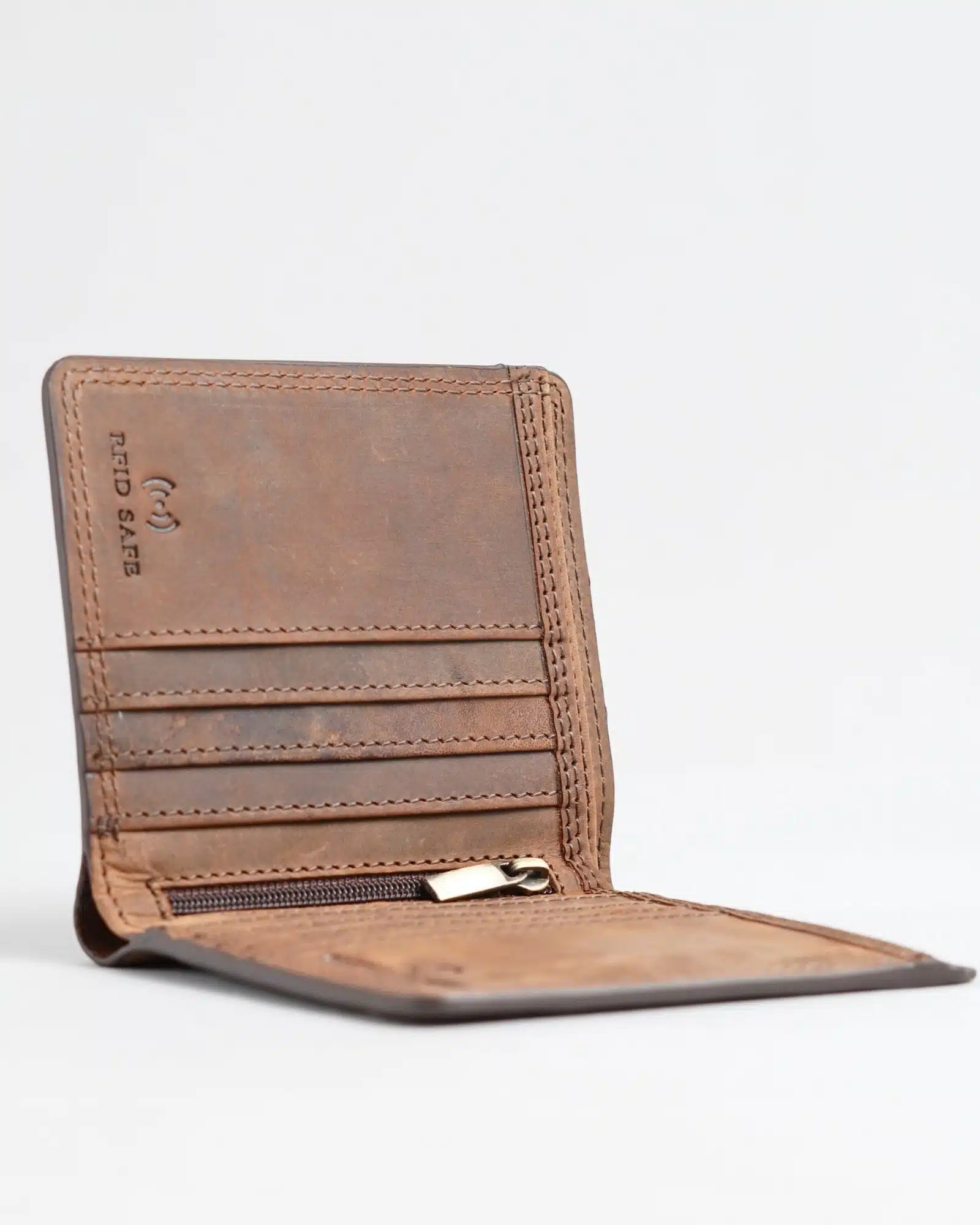 Aubrey - Men’s Original Leather Wallet - Rugged Brown - Image 5