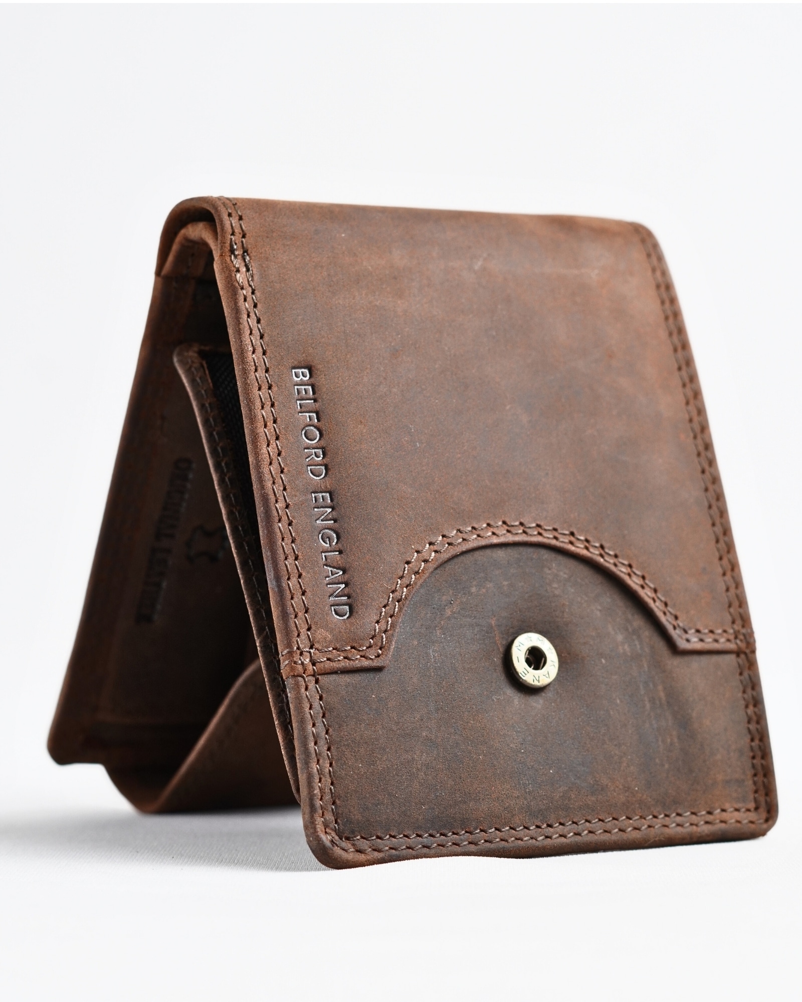 Derby - Men’s Original Leather Wallet (Rugged Series) - Brown - Image 6