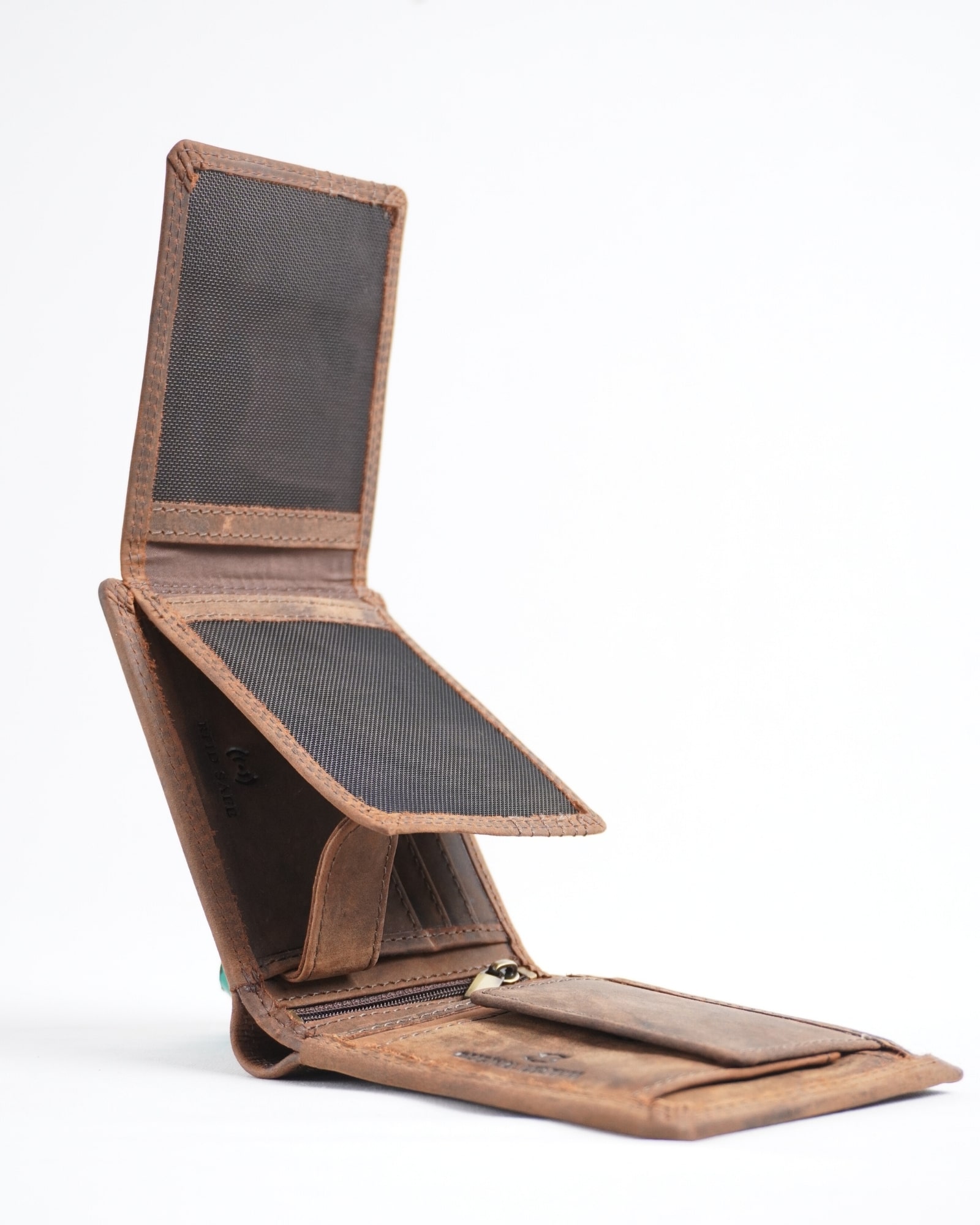 Harvard Men’s Original Leather Wallet (Rugged Series) - Brown