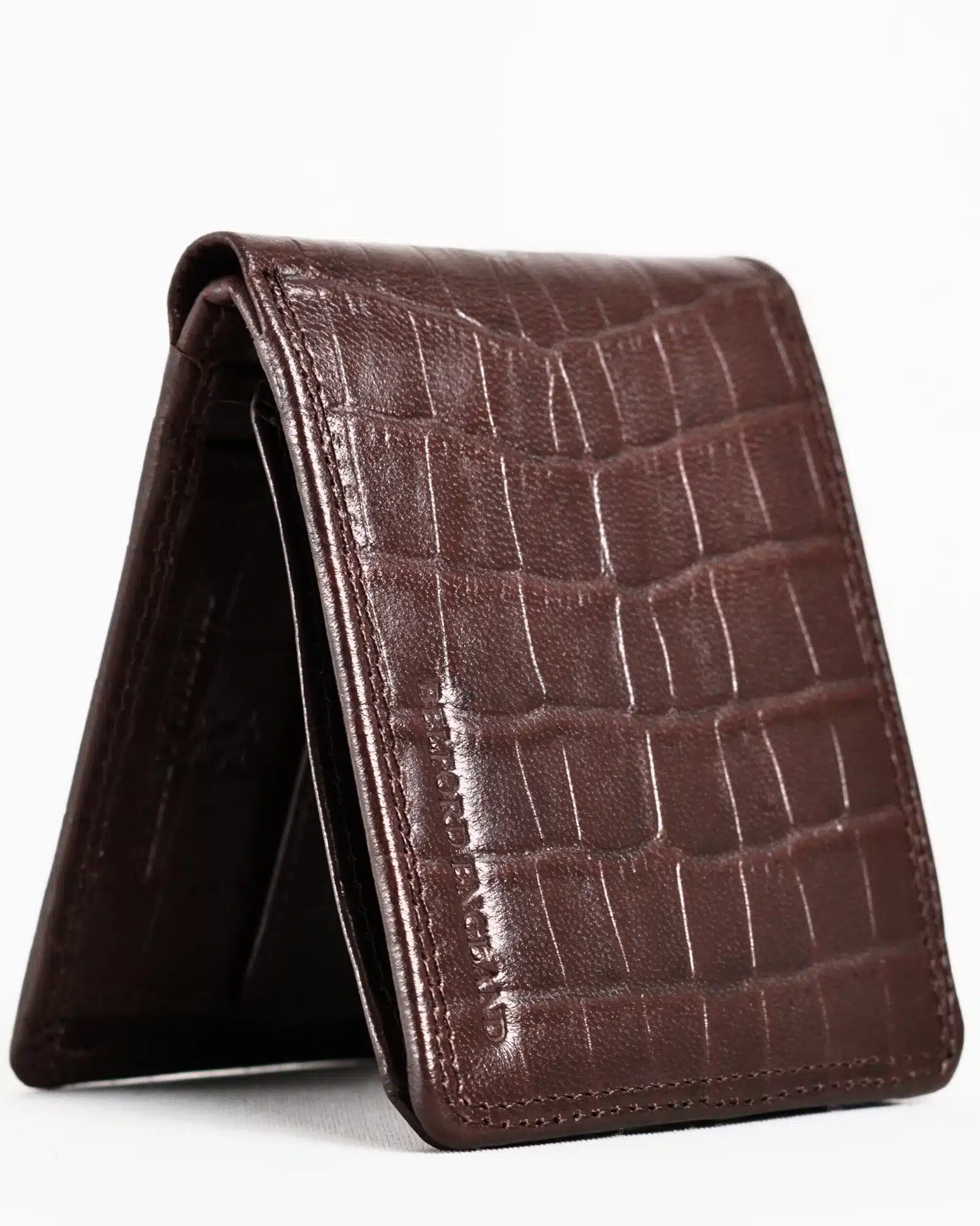 Cambridge Men’s Original Leather Wallet (Croco Cherry)