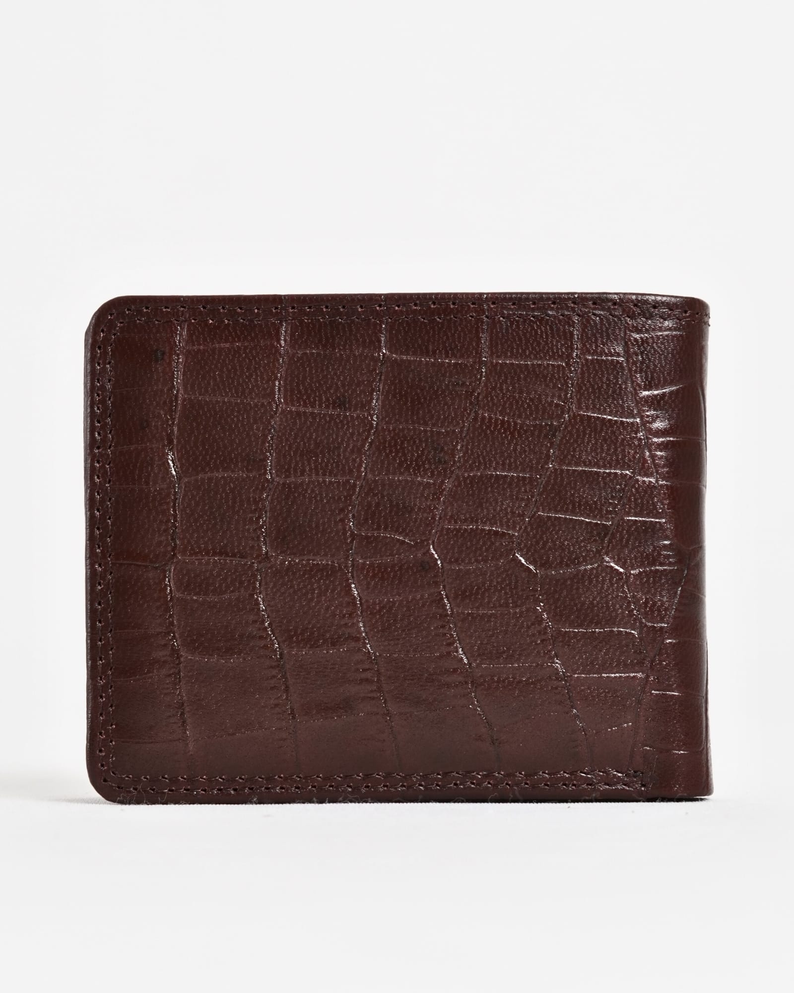 Cambridge Men’s Original Leather Wallet (Croco Cherry) - Image 6