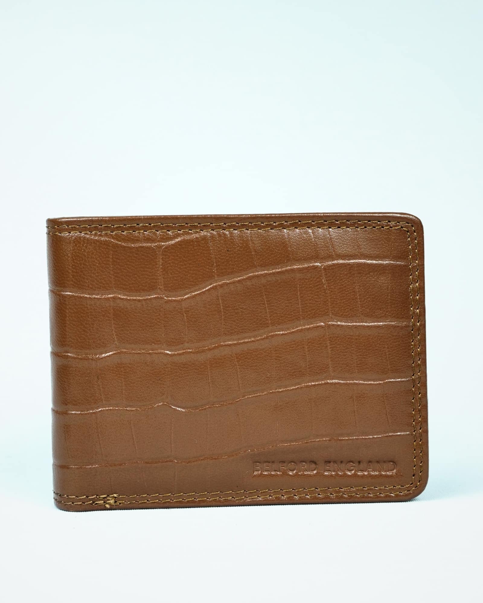Cambridge Men’s Original Leather Wallet (Croco Brown) - Image 4