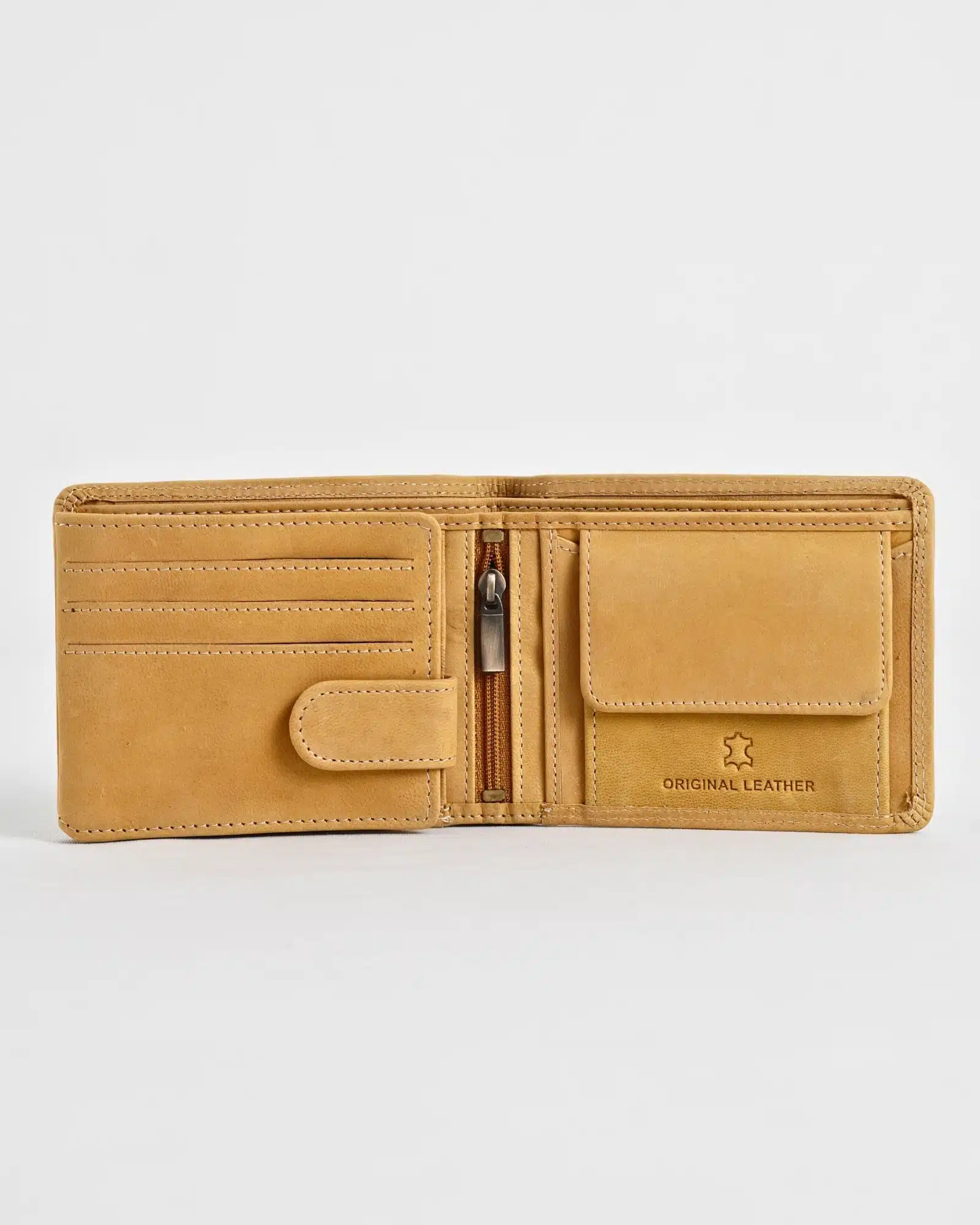 Cambridge (Limited Edition) Men’s Original Leather Wallet - Rugged Tan - Deer - Image 4