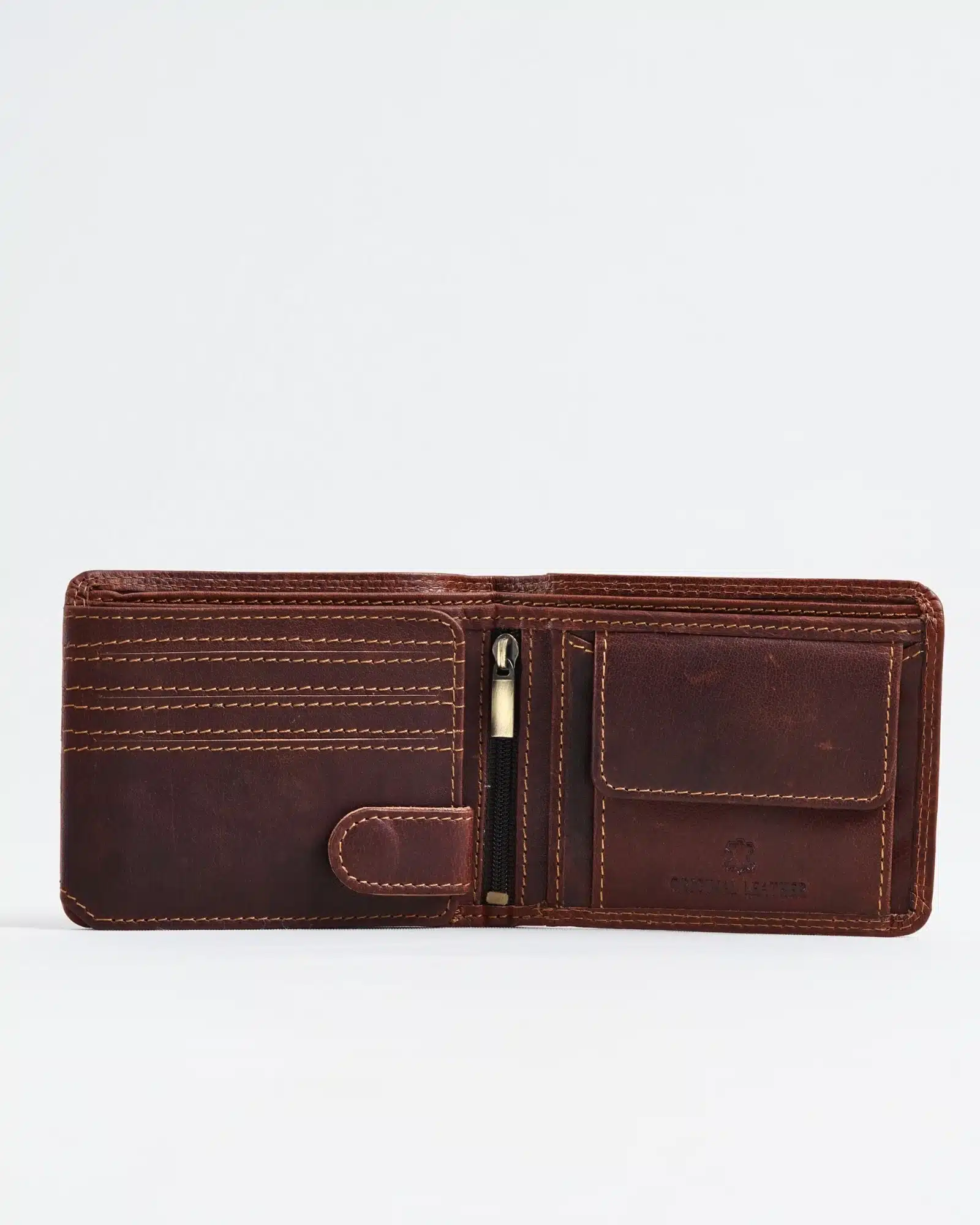 Cambridge - Men’s Original Leather Wallet (Vintage Brown) - Image 5