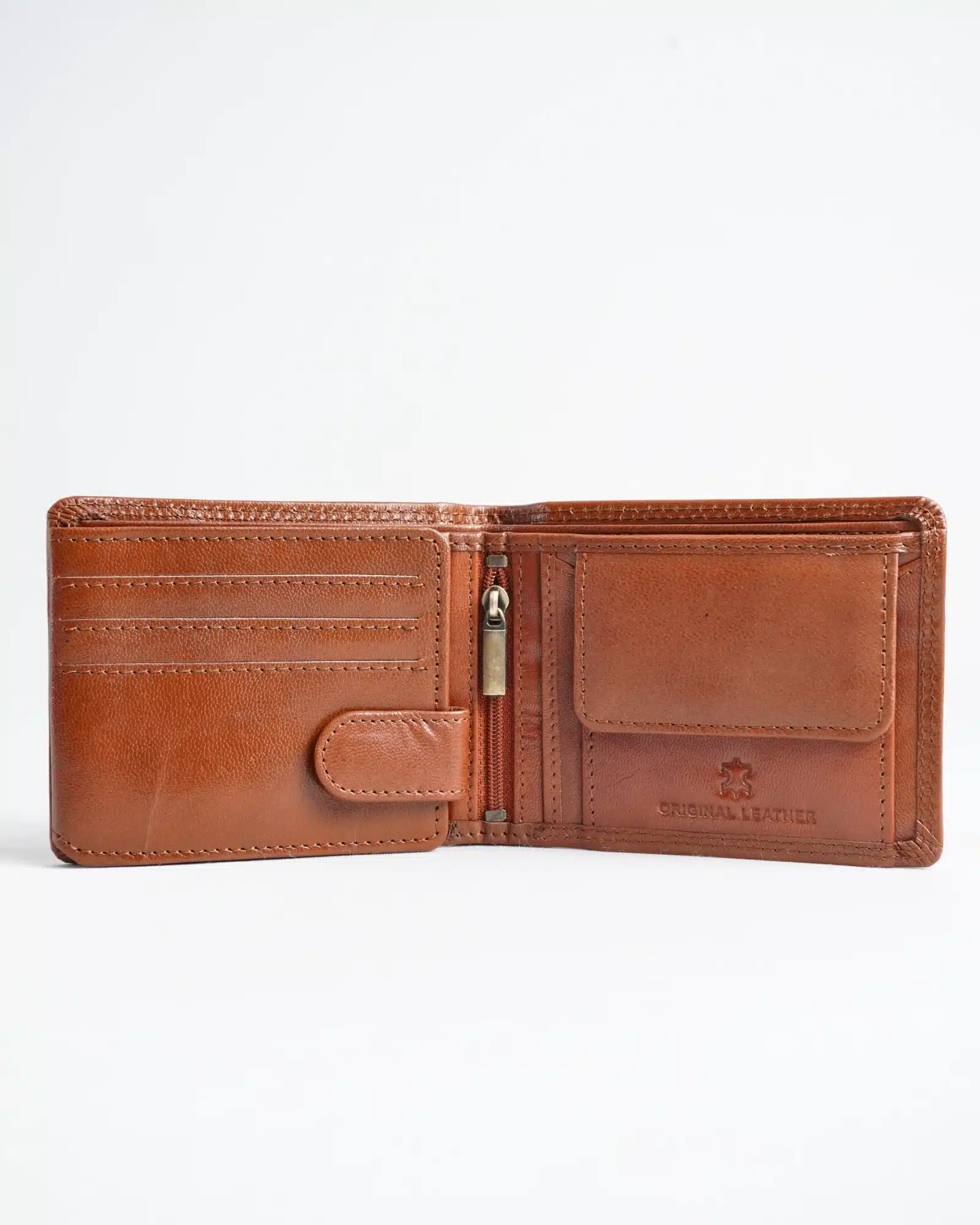 Cambridge - Men’s Original Leather Wallet (Cognac) - Image 2