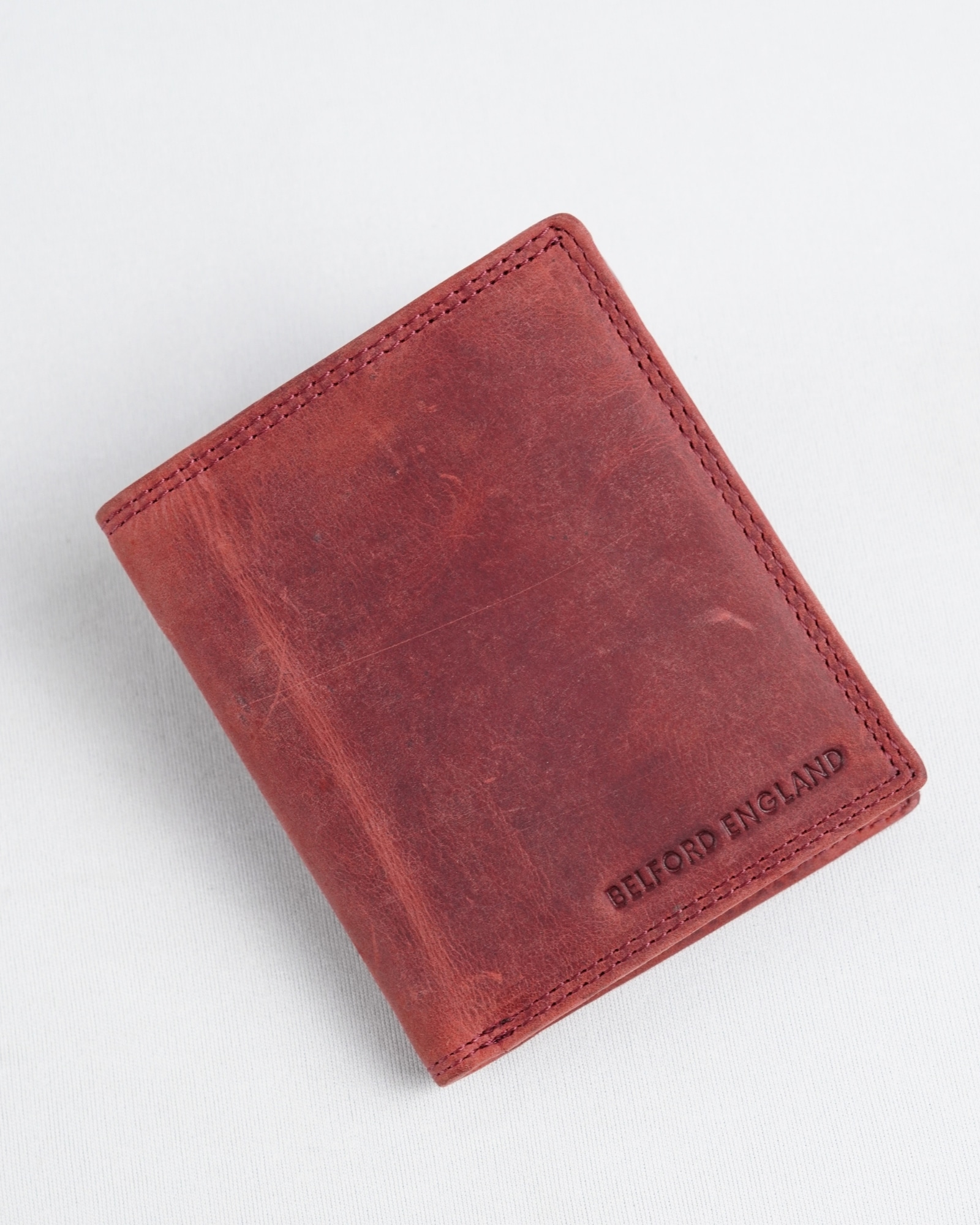 Hyde (Sleek Series) Men’s Original Leather Wallet (Rugged Cherry) - Image 4