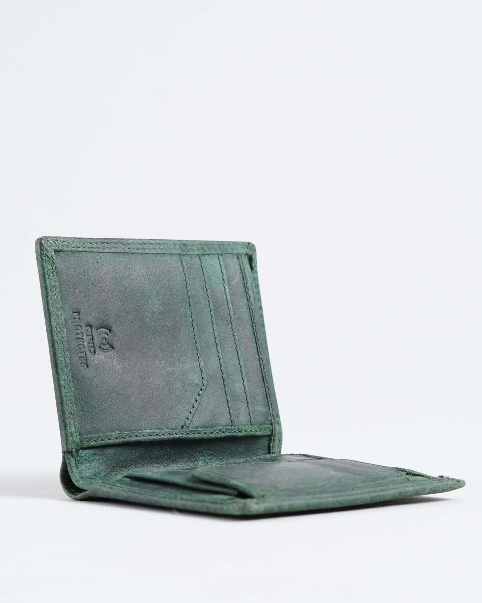 Hyde(Sleek Series) Men’s Original Leather Wallet (Rugged Green) - Image 4