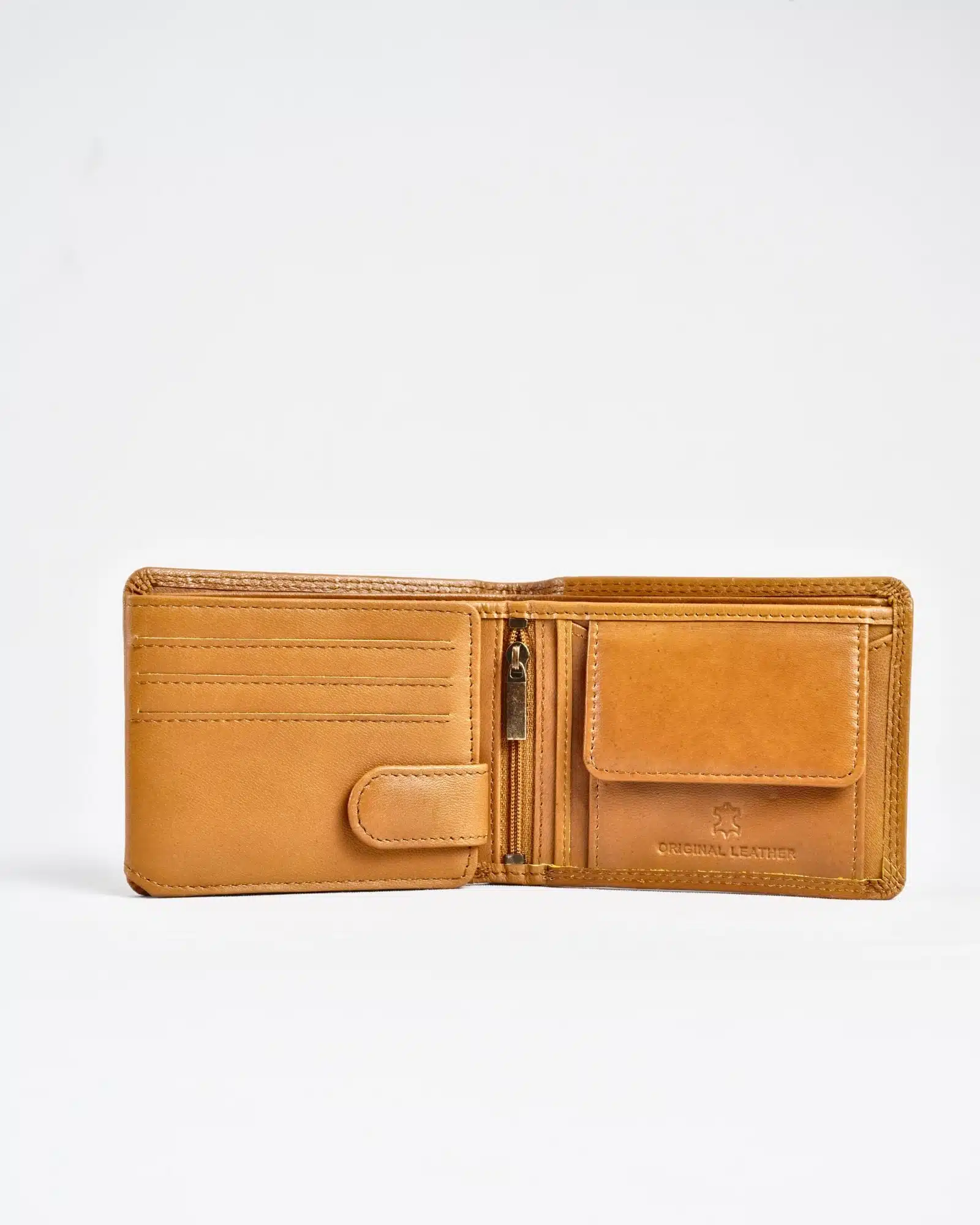 Cambridge - Men’s Original Leather Wallet (Almond Brown) - Image 2