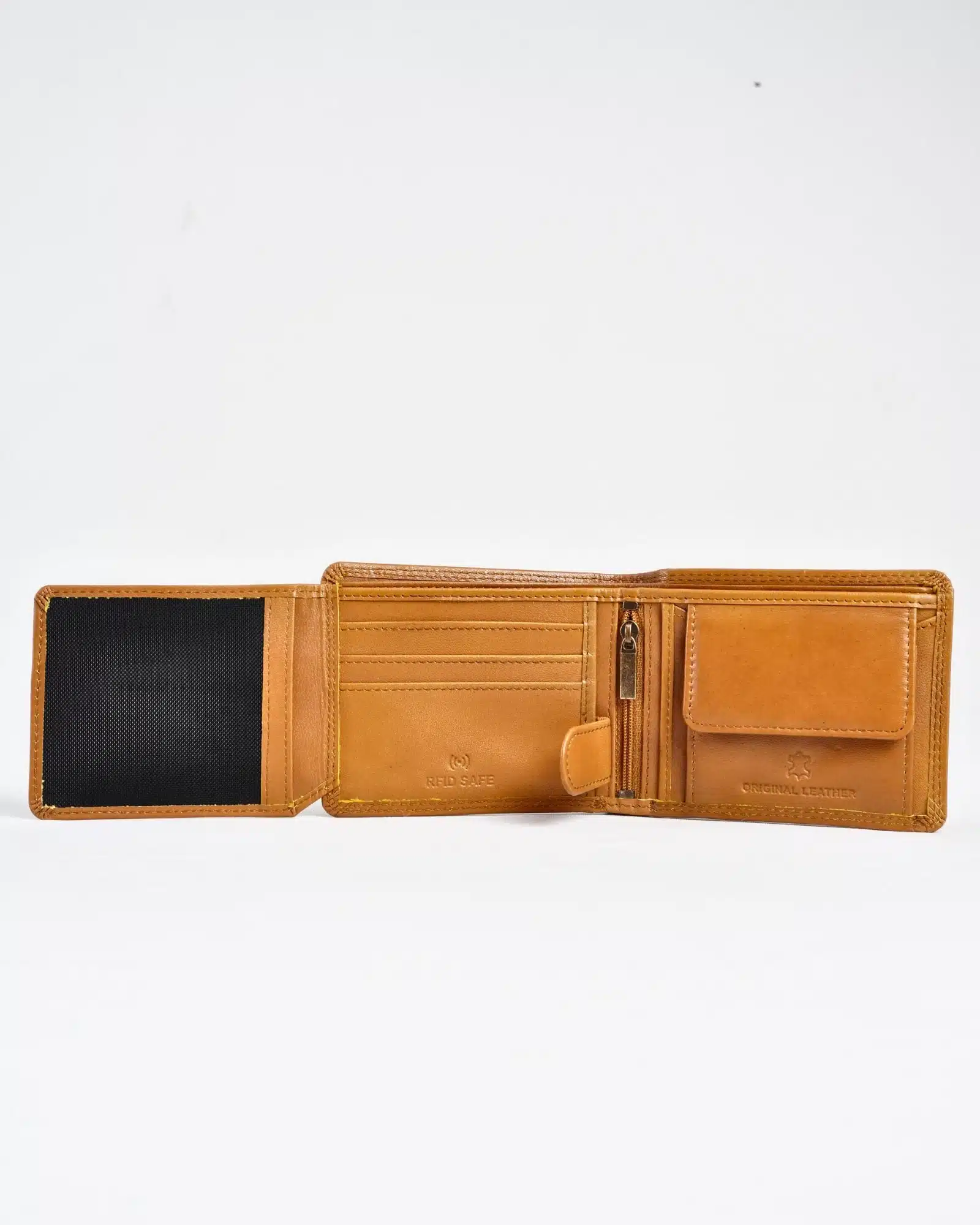 Cambridge - Men’s Original Leather Wallet (Almond Brown) - Image 3
