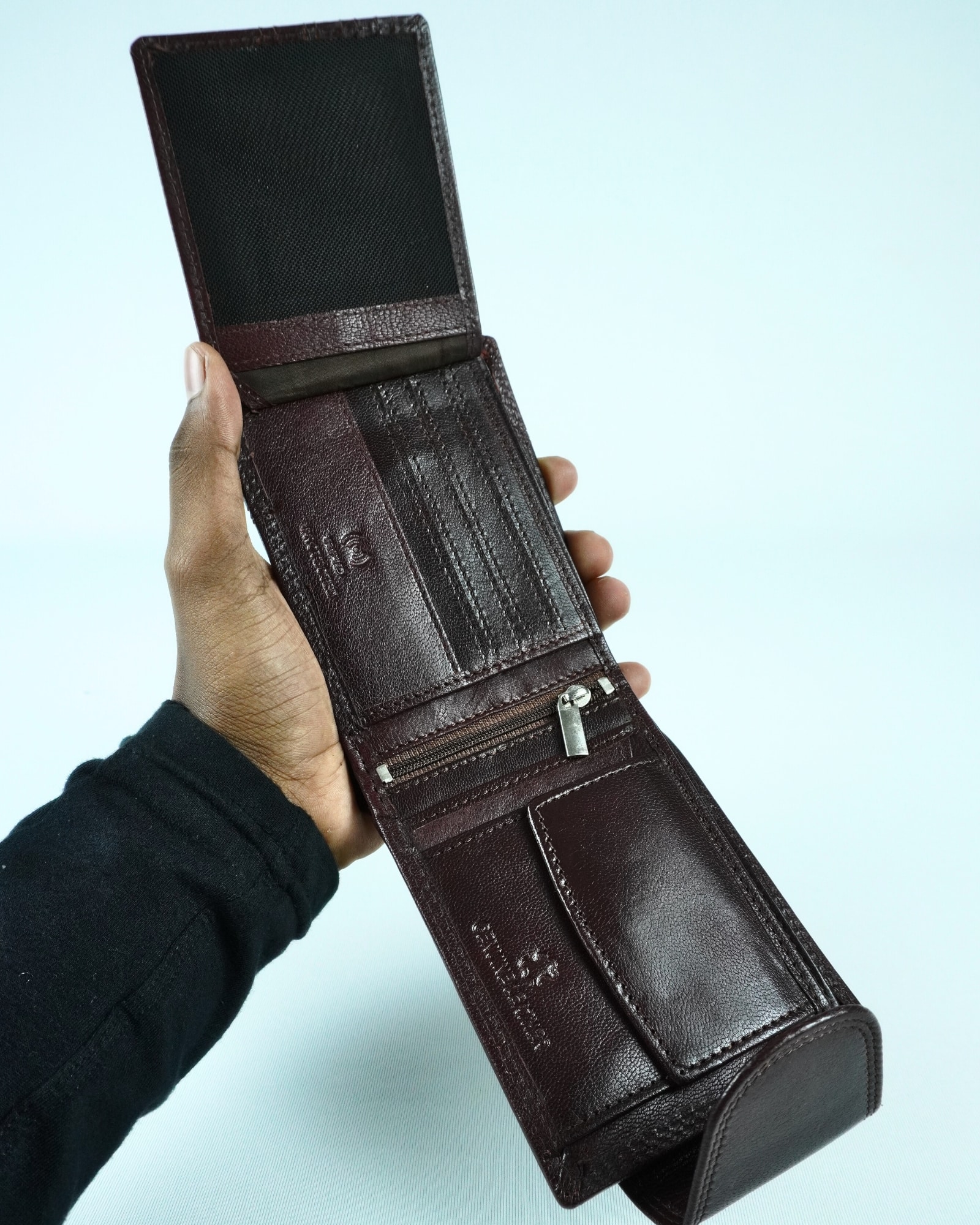 Derby - Men’s Original Leather Wallet (Cherry) - Image 4