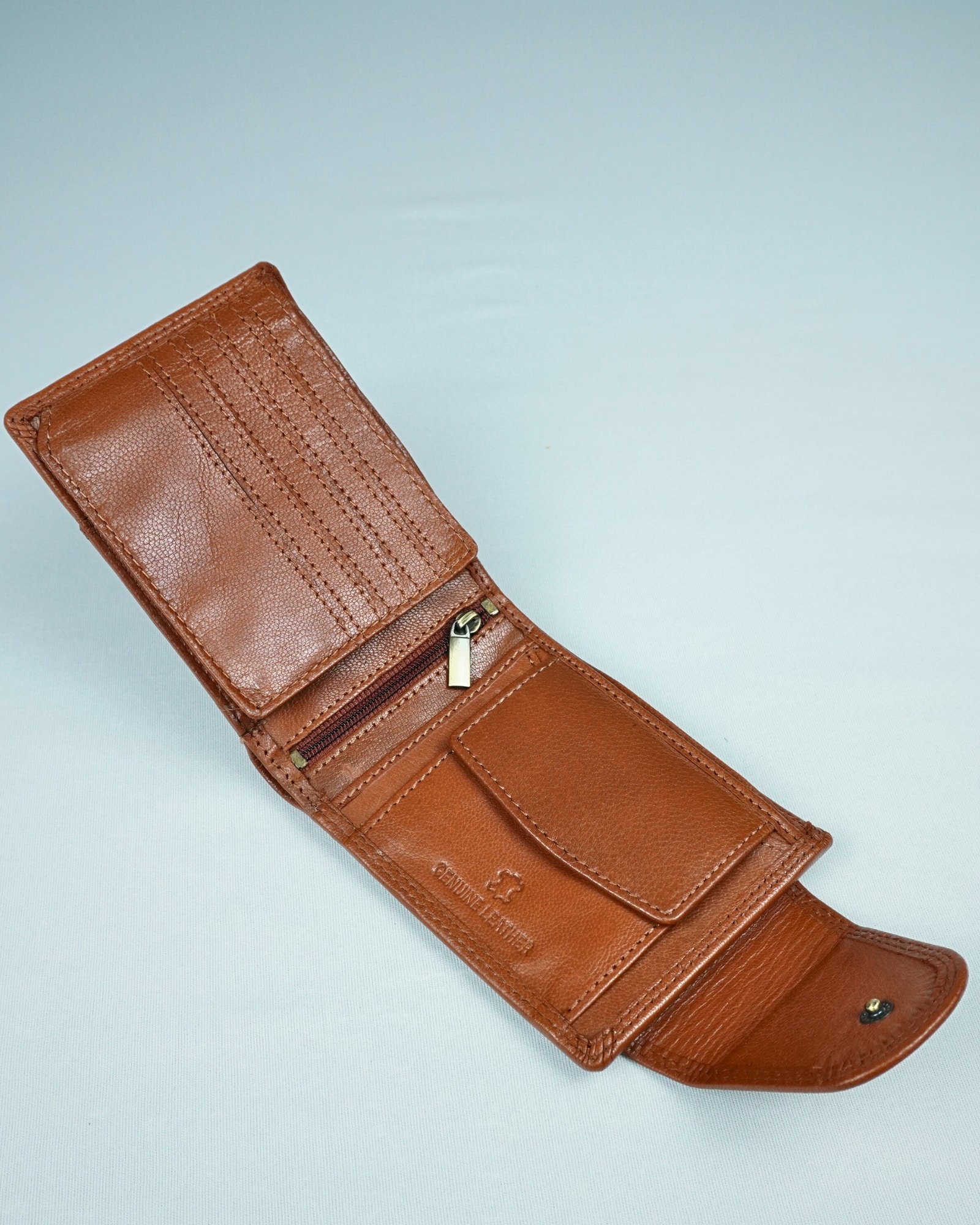Derby - Men’s Original Leather Wallet (Cognac) - Image 2