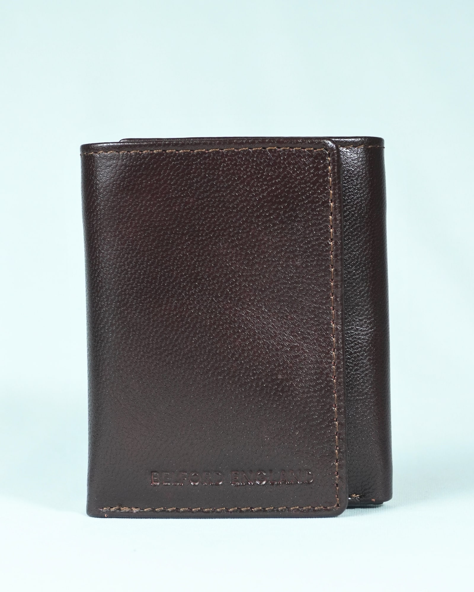 Dublin - Men’s Original Leather Trifold Wallet (Cherry) - Image 2