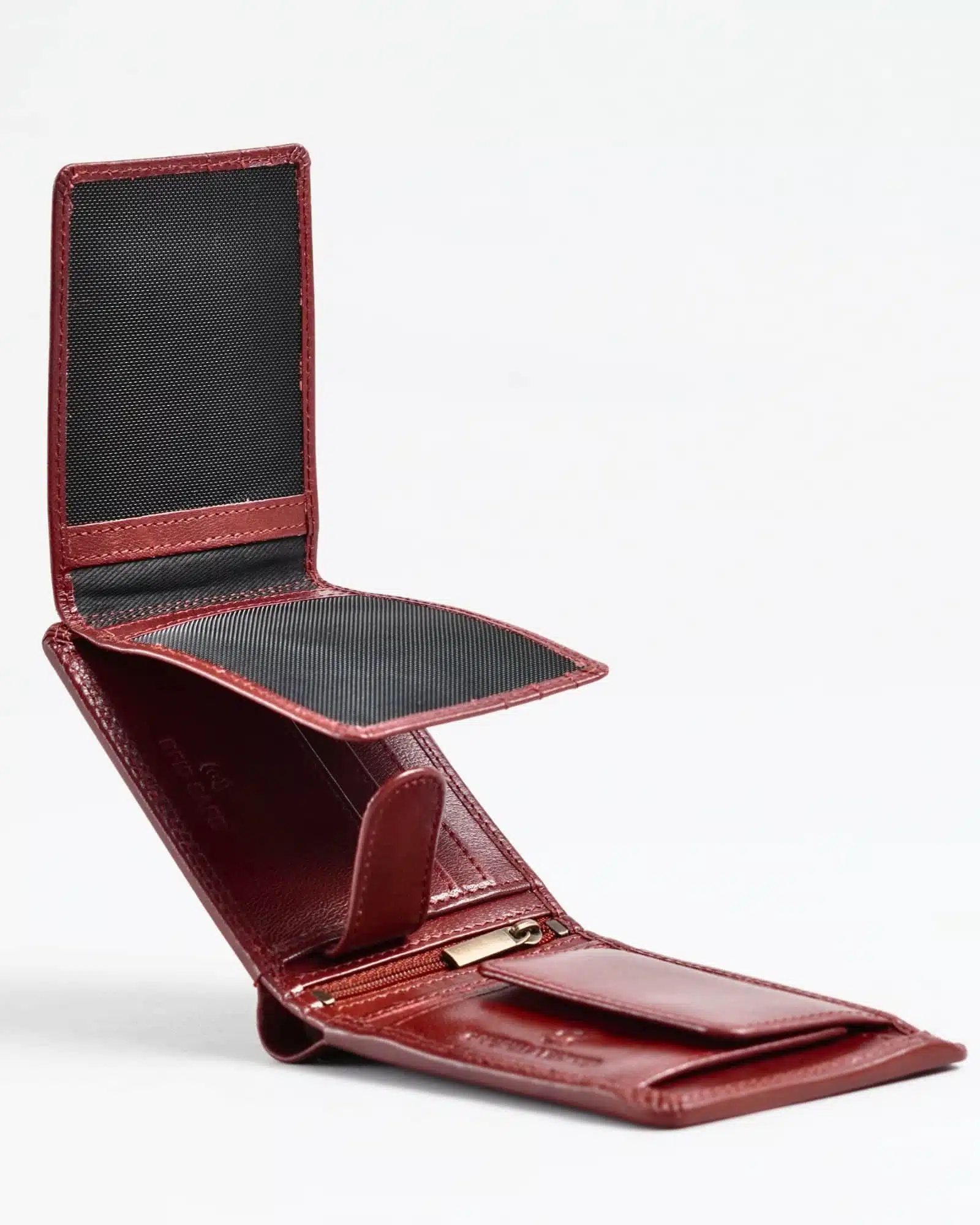 Harvard Men’s Original Leather Wallet (Brown & Cherry Blend) - Image 2