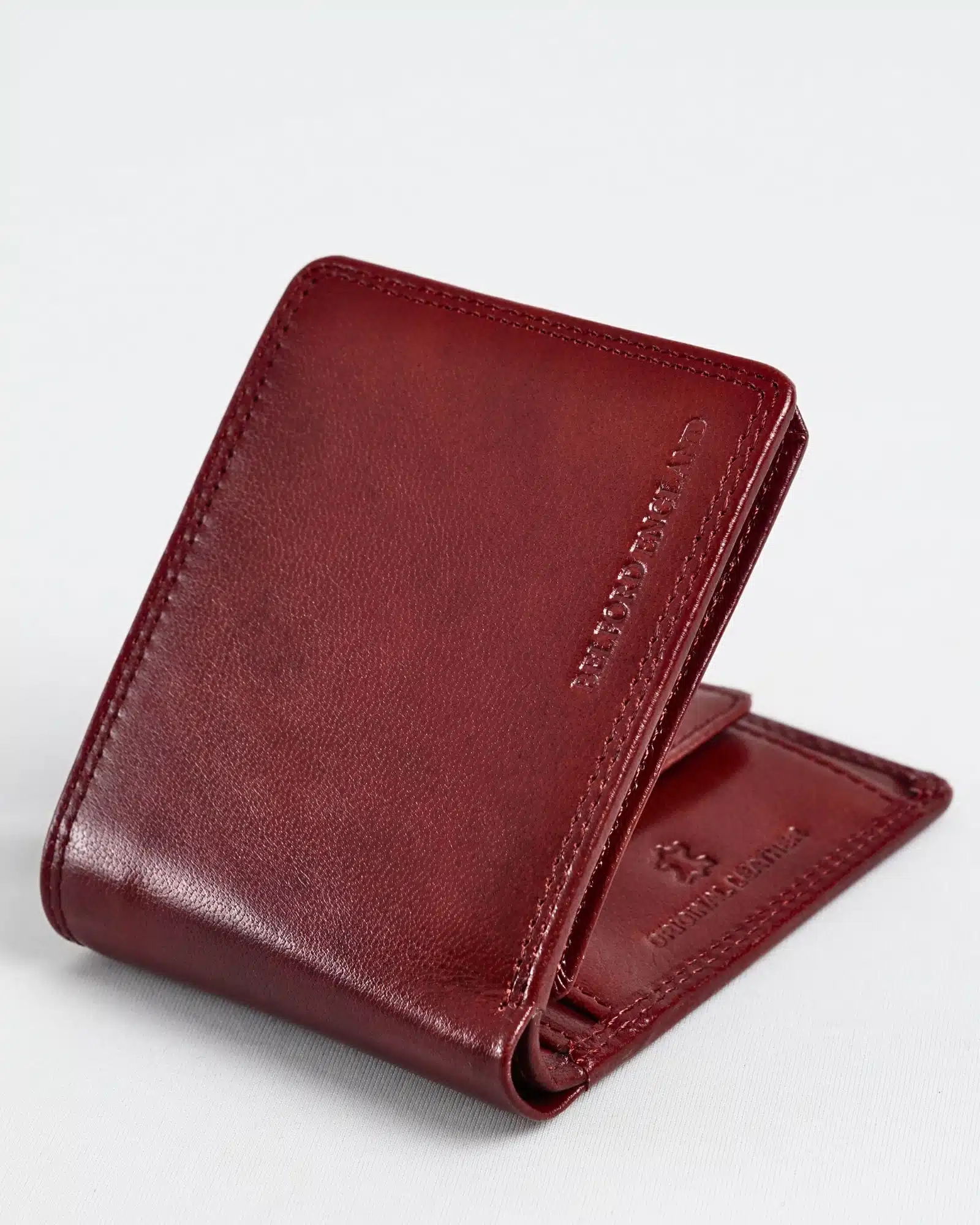 Harvard Men’s Original Leather Wallet (Brown & Cherry Blend) - Image 8
