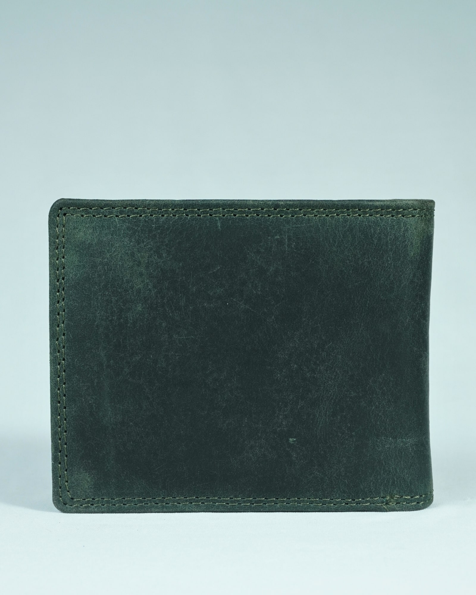 Harvard Men’s Original Leather Wallet (Rugged Series) - Green - Image 10