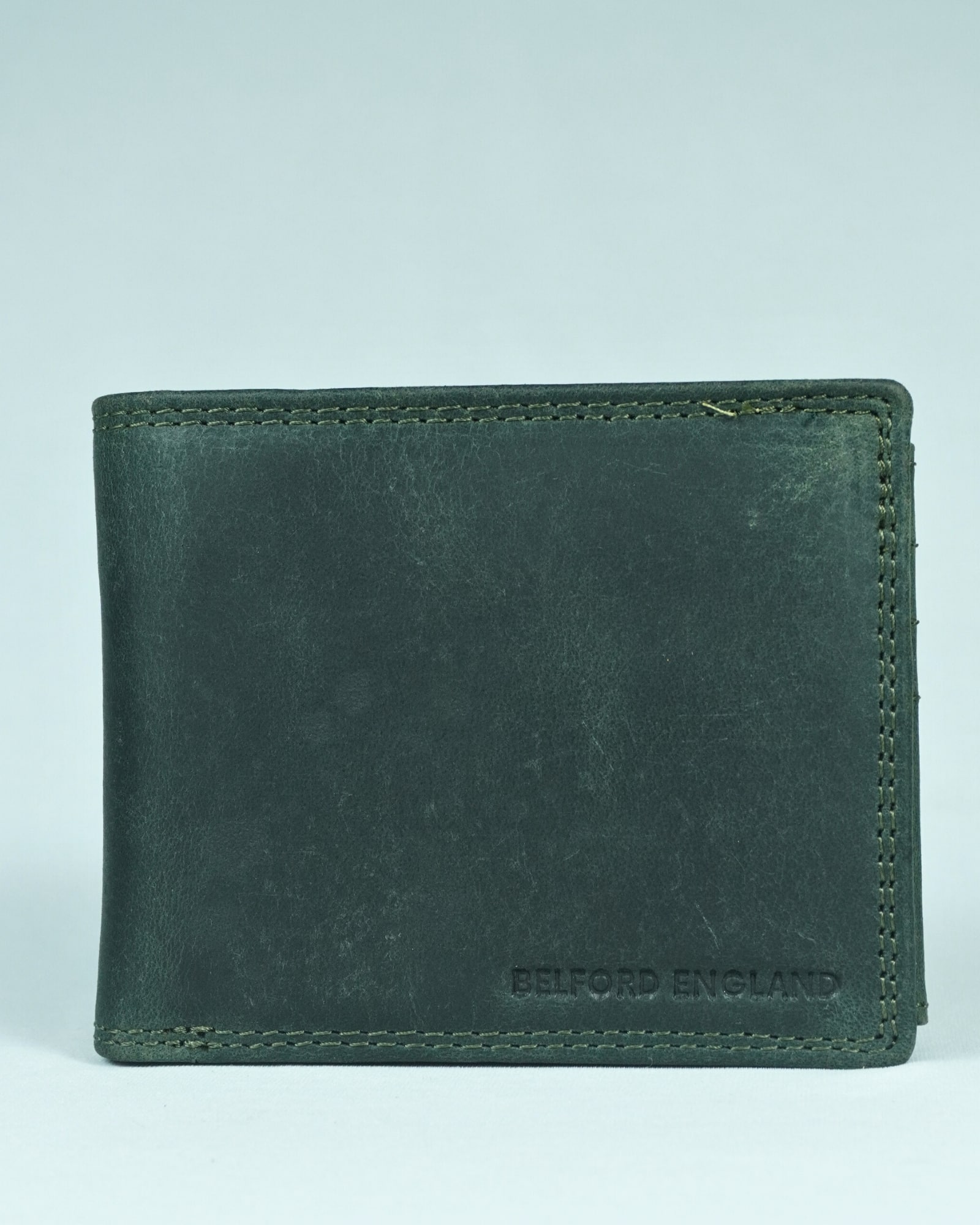 Harvard Men’s Original Leather Wallet (Rugged Series) - Green - Image 6