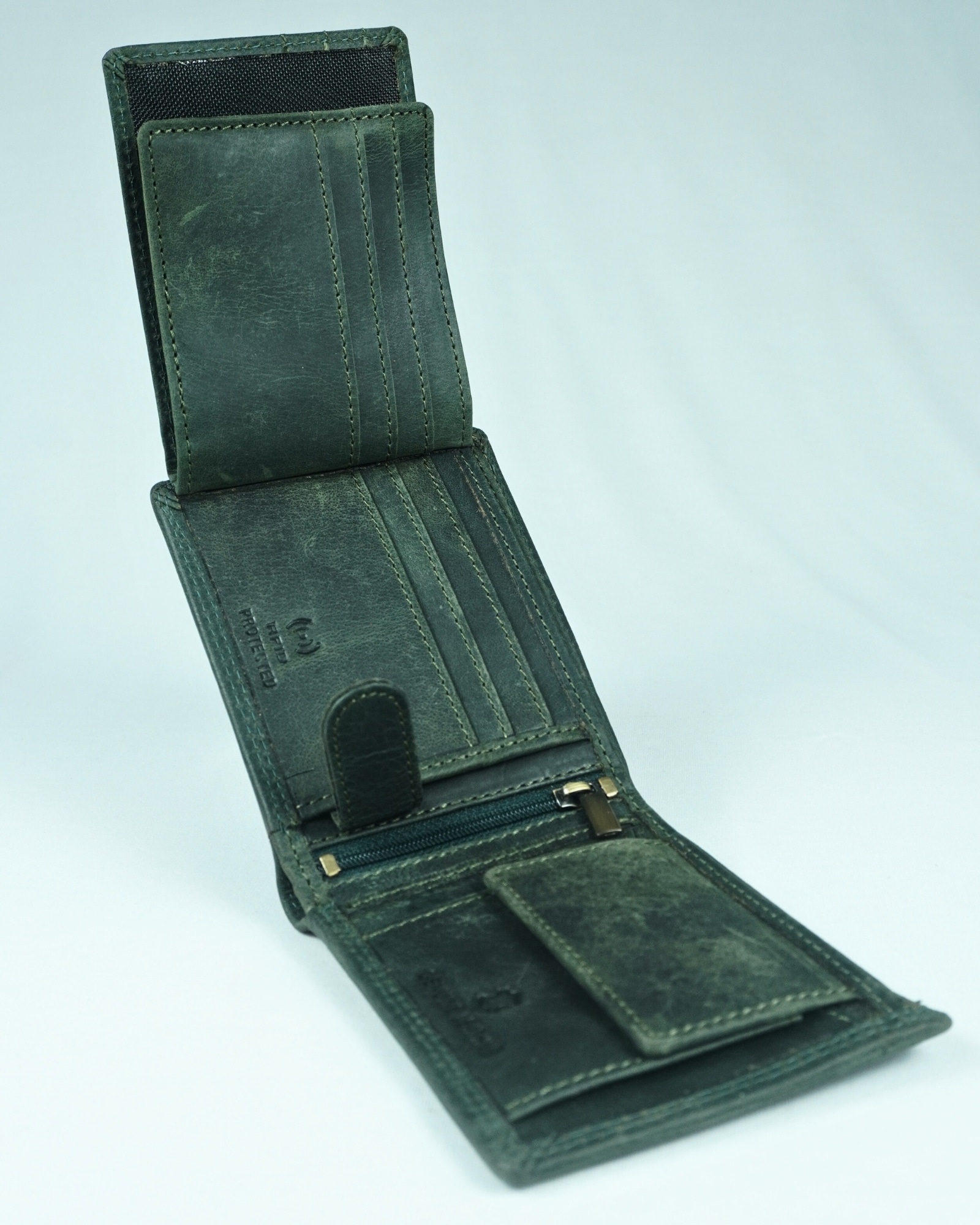 Harvard Men’s Original Soft Leather Wallet (Rugged Pine) - Image 2