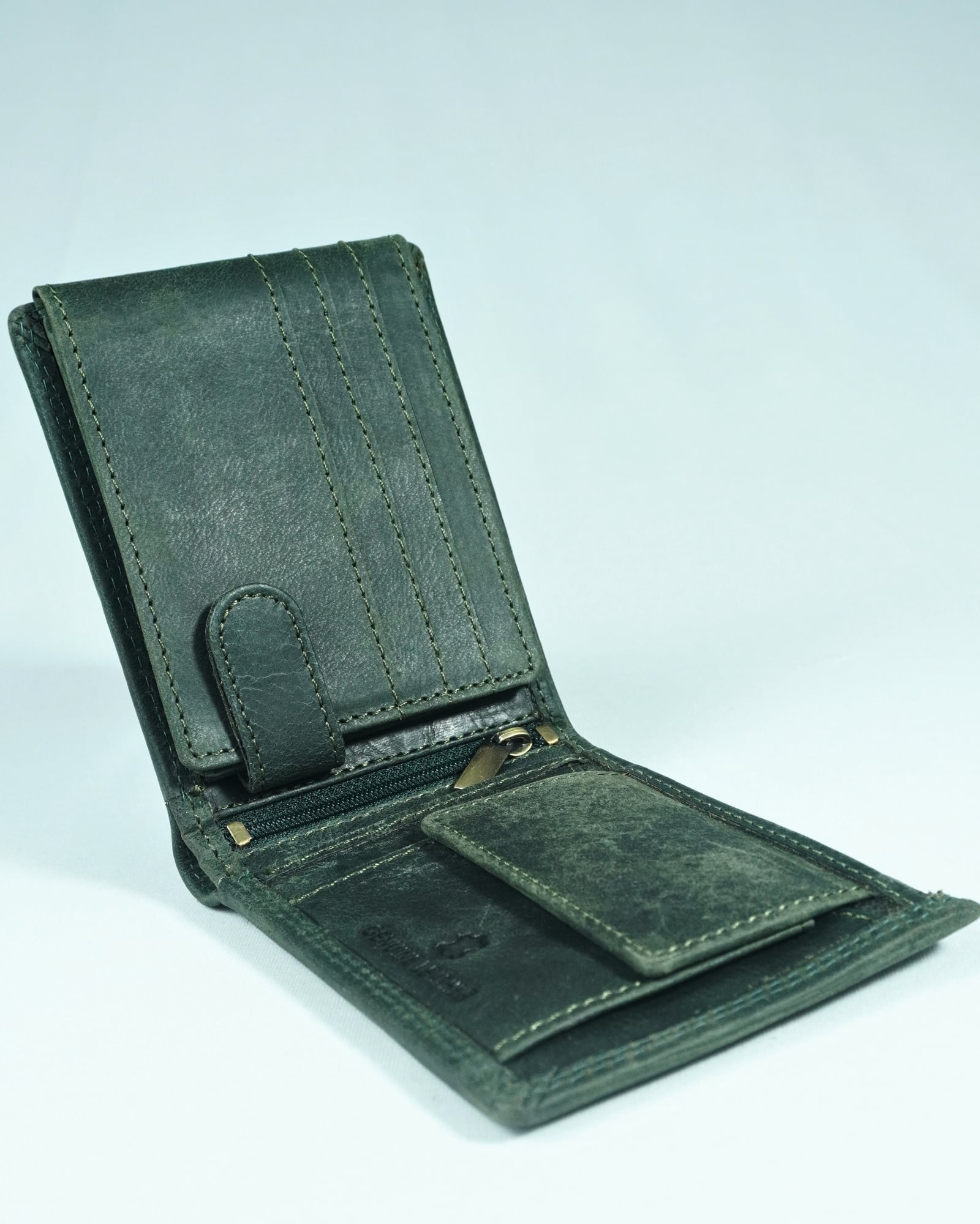 Harvard Men’s Original Soft Leather Wallet (Rugged Pine) - Image 3