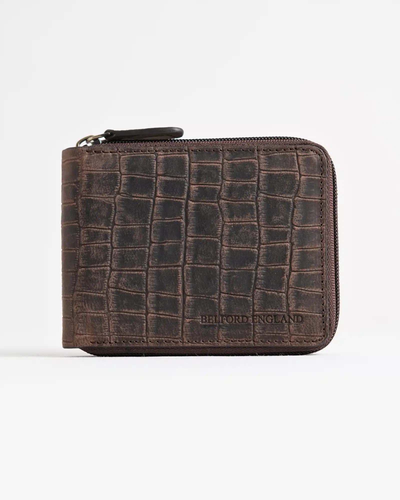 Tokyo Men’s Original Leather Wallet (Croco Rugged Brown)