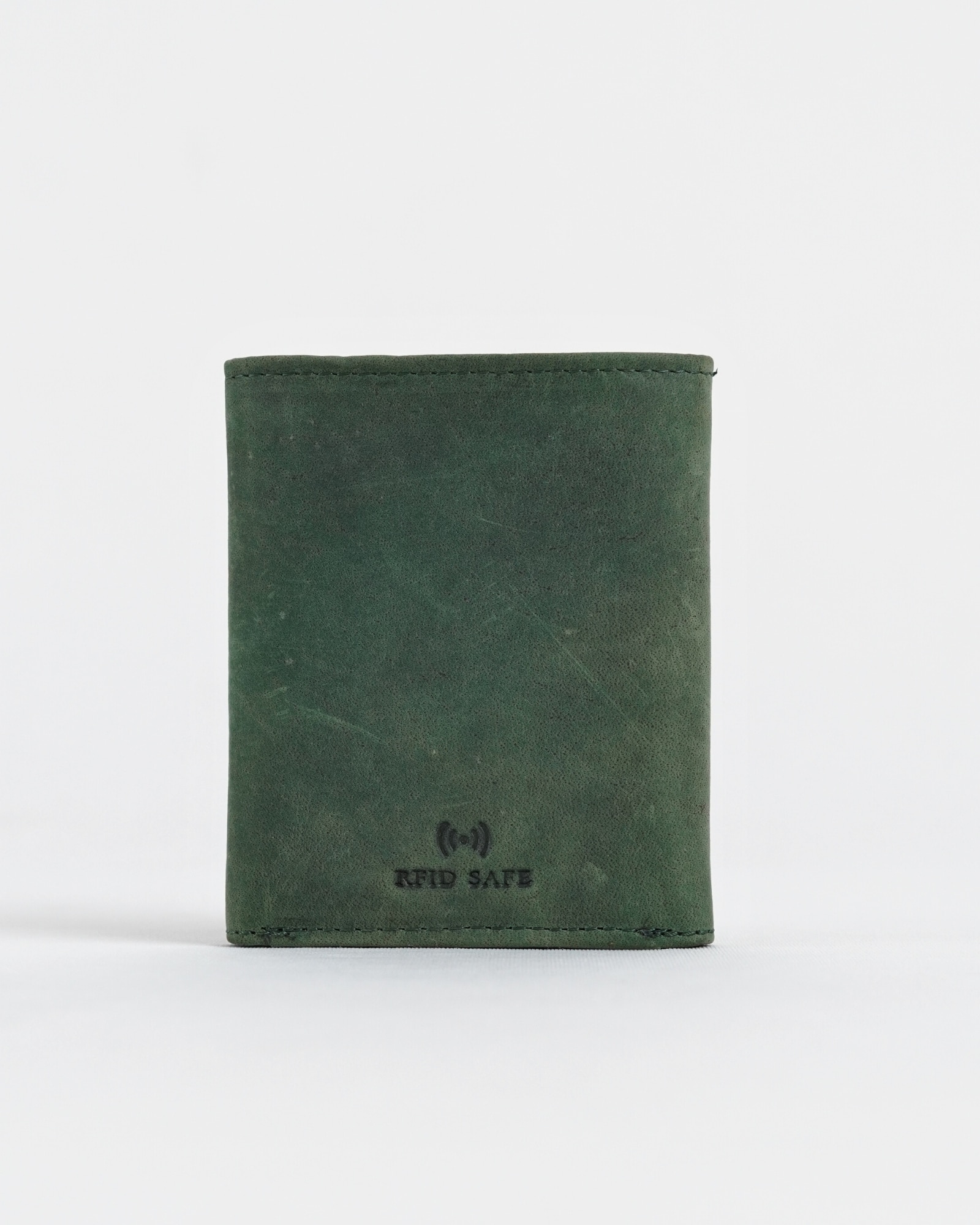 Dublin - Men’s Original Leather Trifold Wallet (Rugged Series) - Green - Image 3